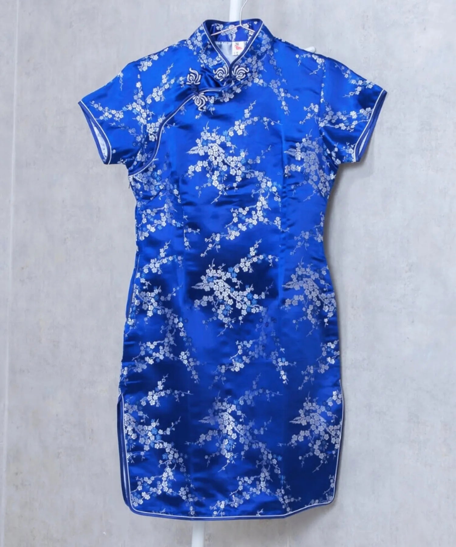 Plum Pattern China Dress -Mini Length Long Length-