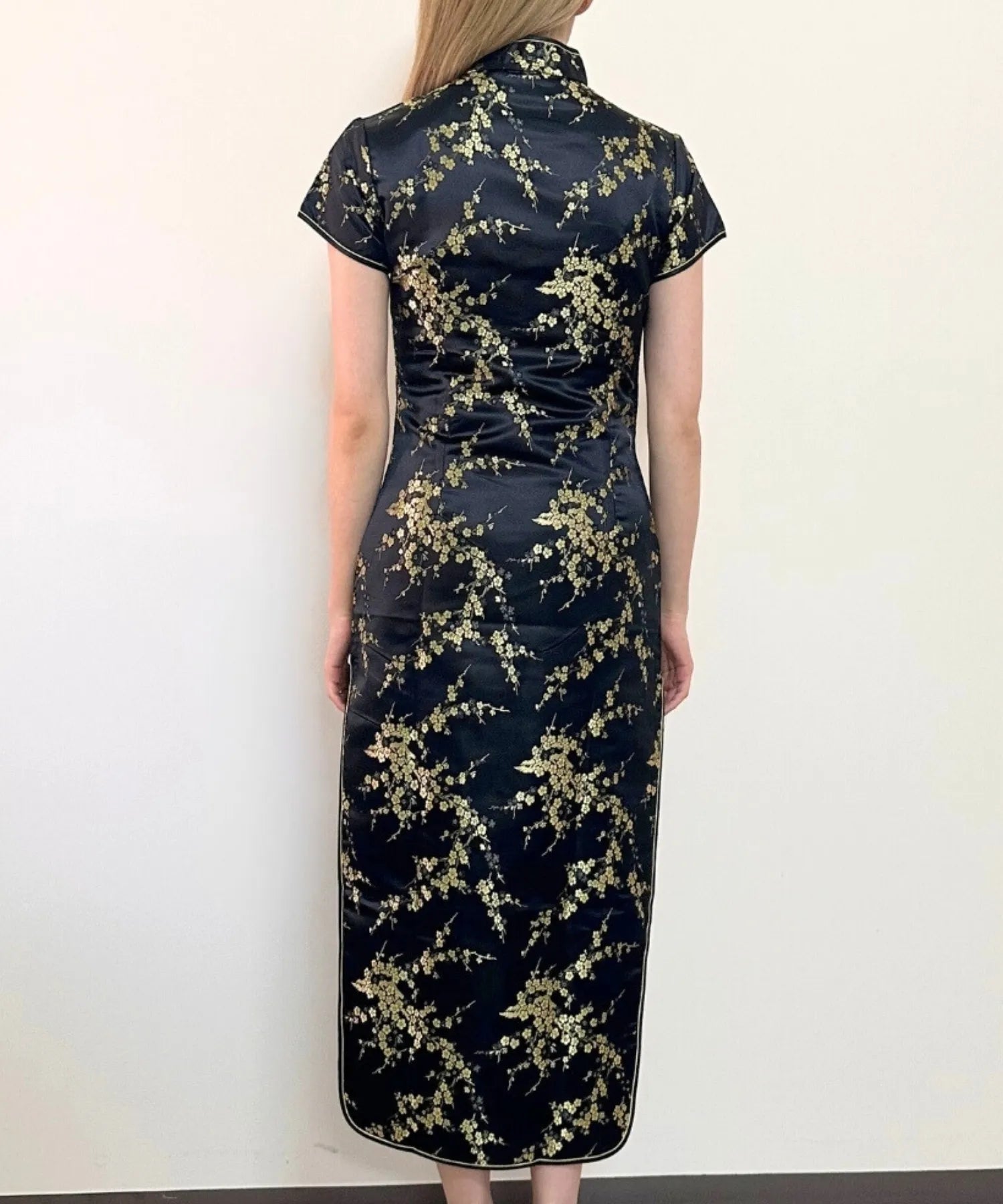 Plum Pattern China Dress -Mini Length Long Length-