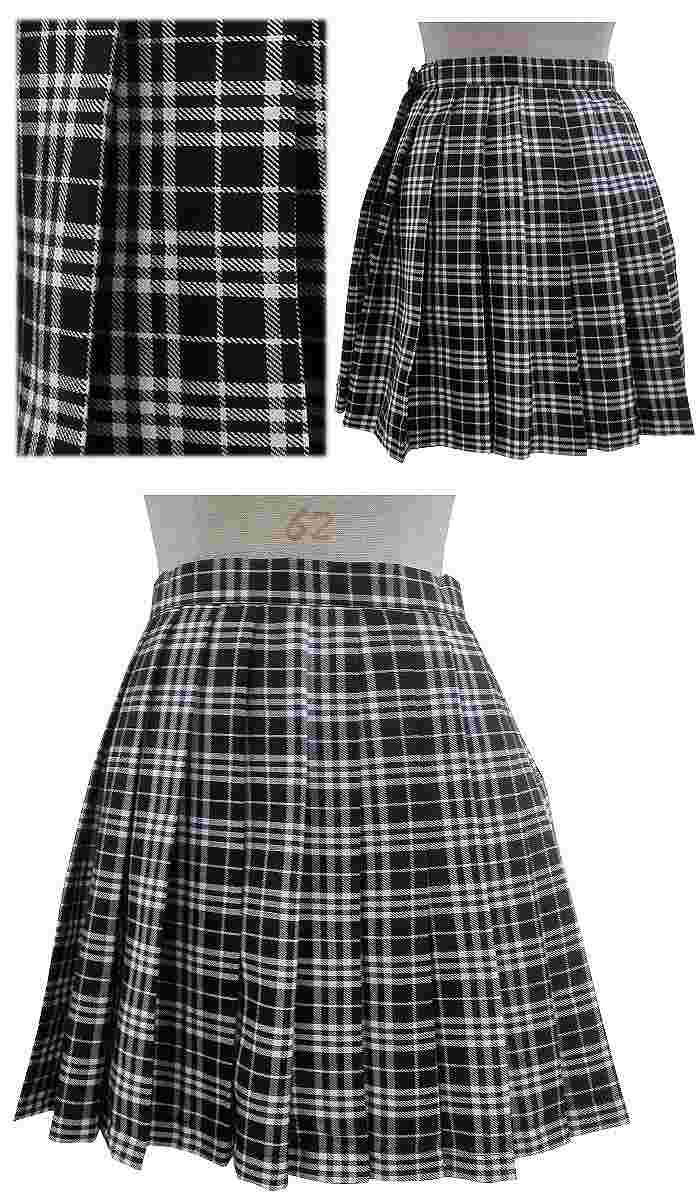 Black and white plaid skirt