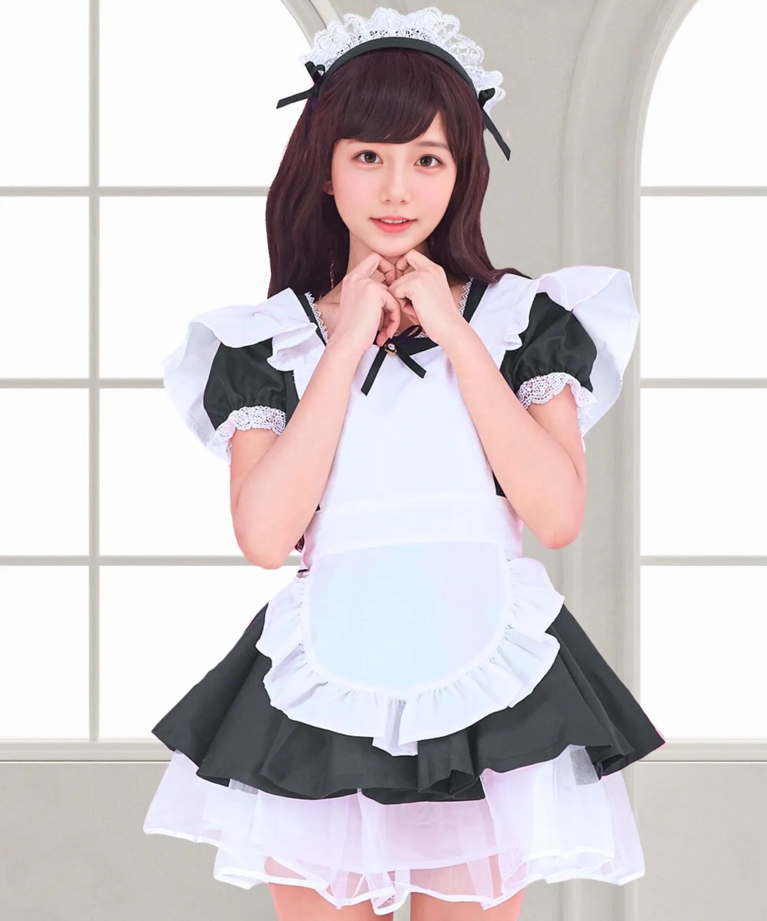 Voluminous Mini Maid Costume with Petticoat