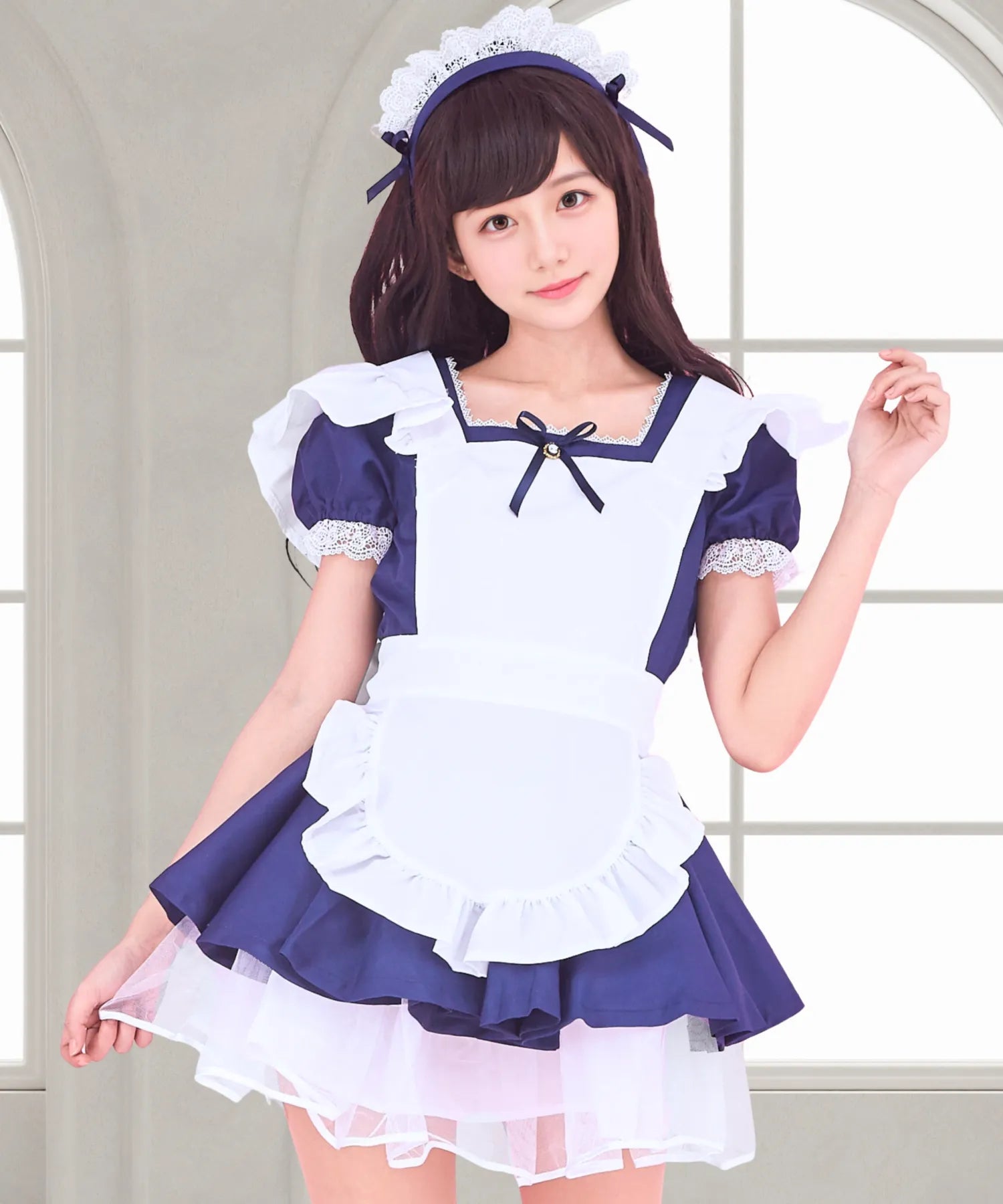 Voluminous Mini Maid Costume with Petticoat