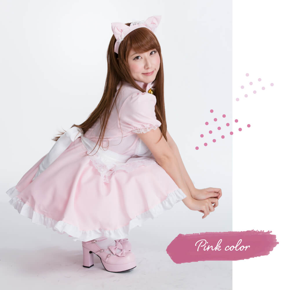 Cat Ear Maid Outfit 4-Piece Set with Katyusha and Choker