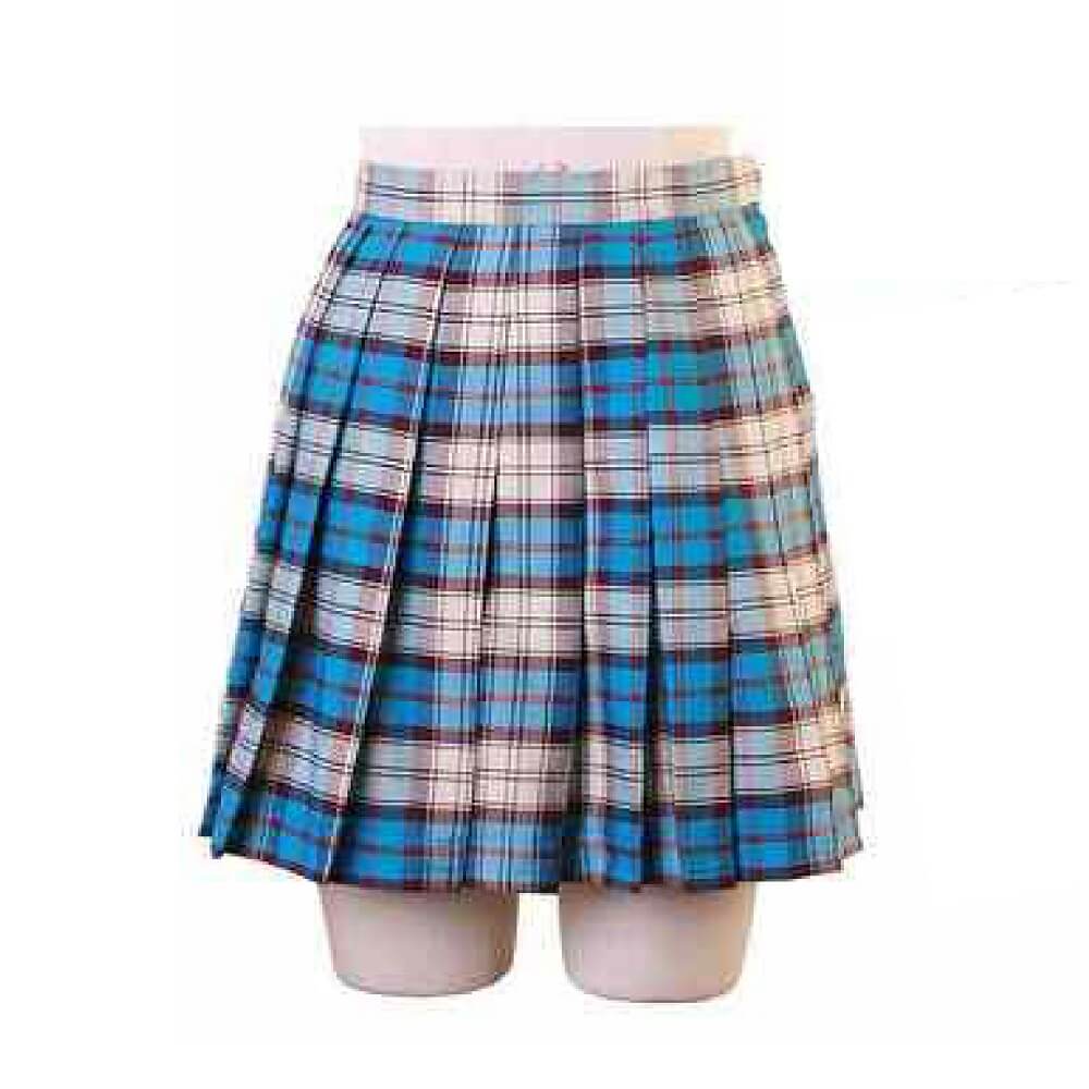 Bright color check skirt