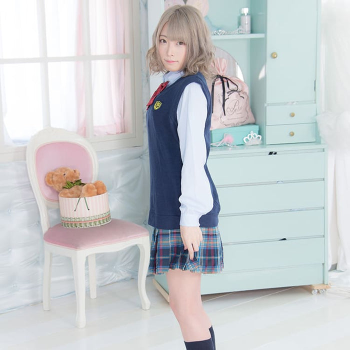 Blue color uniform 4-piece set | BODYLINE & LunaBelle