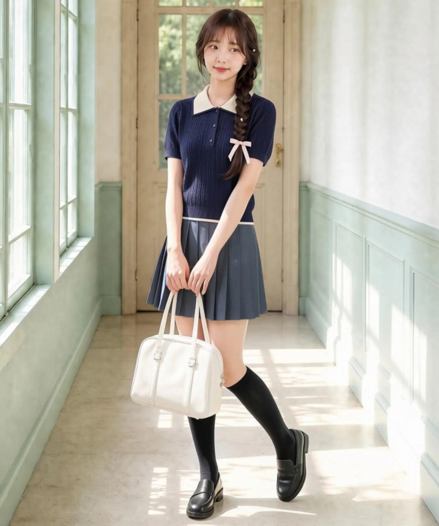 Classic Sailor Uniform Pleated Skirt