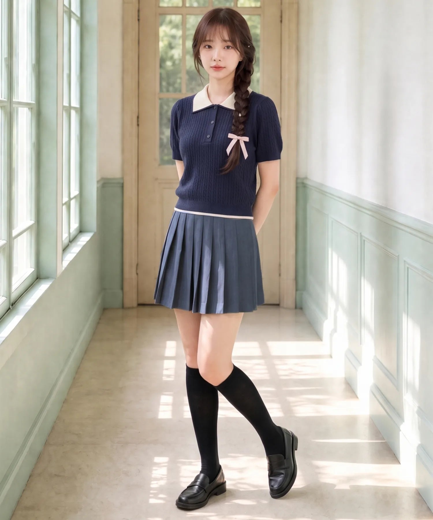 Classic Sailor Uniform Pleated Skirt