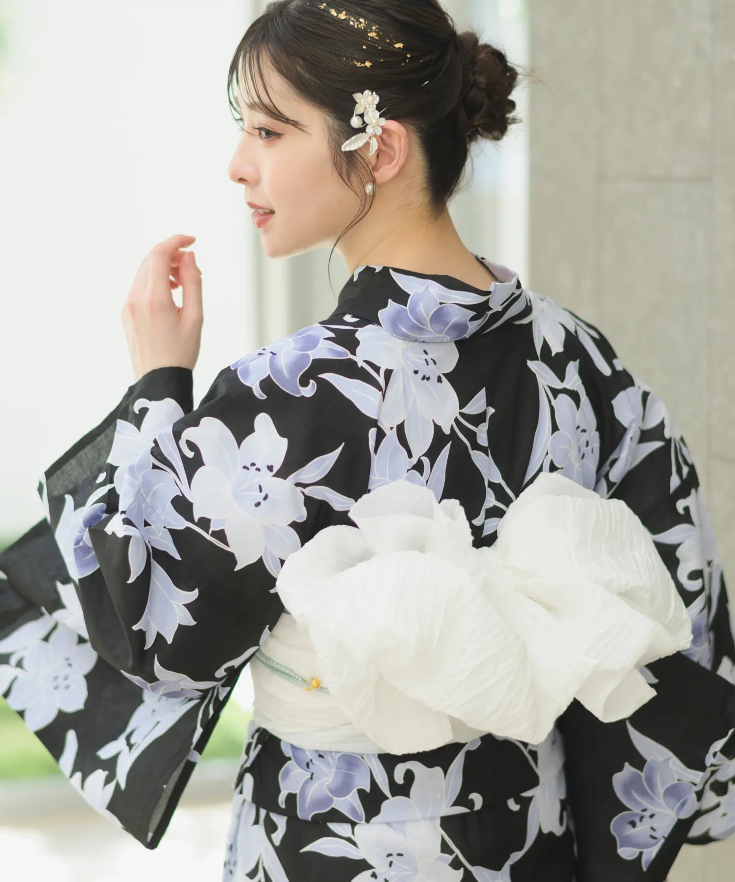 Crinkled heko obi