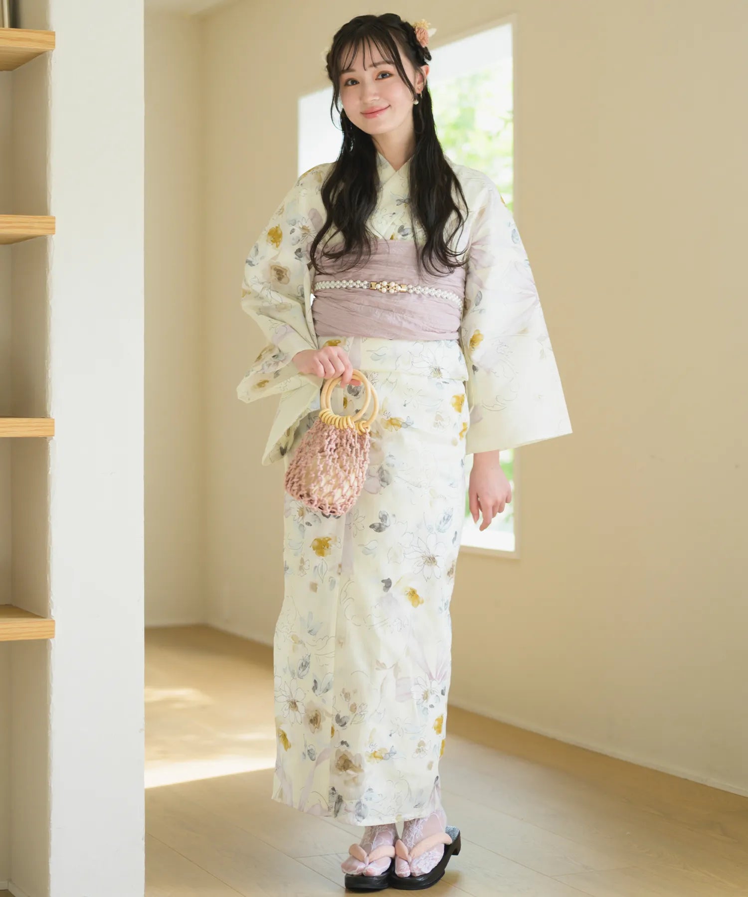 Crinkled heko obi
