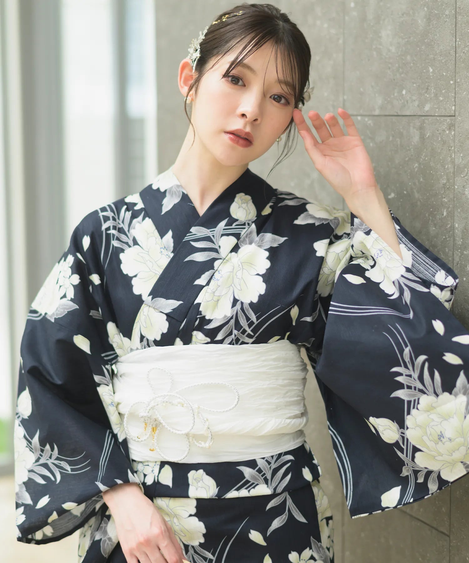 Crinkled heko obi