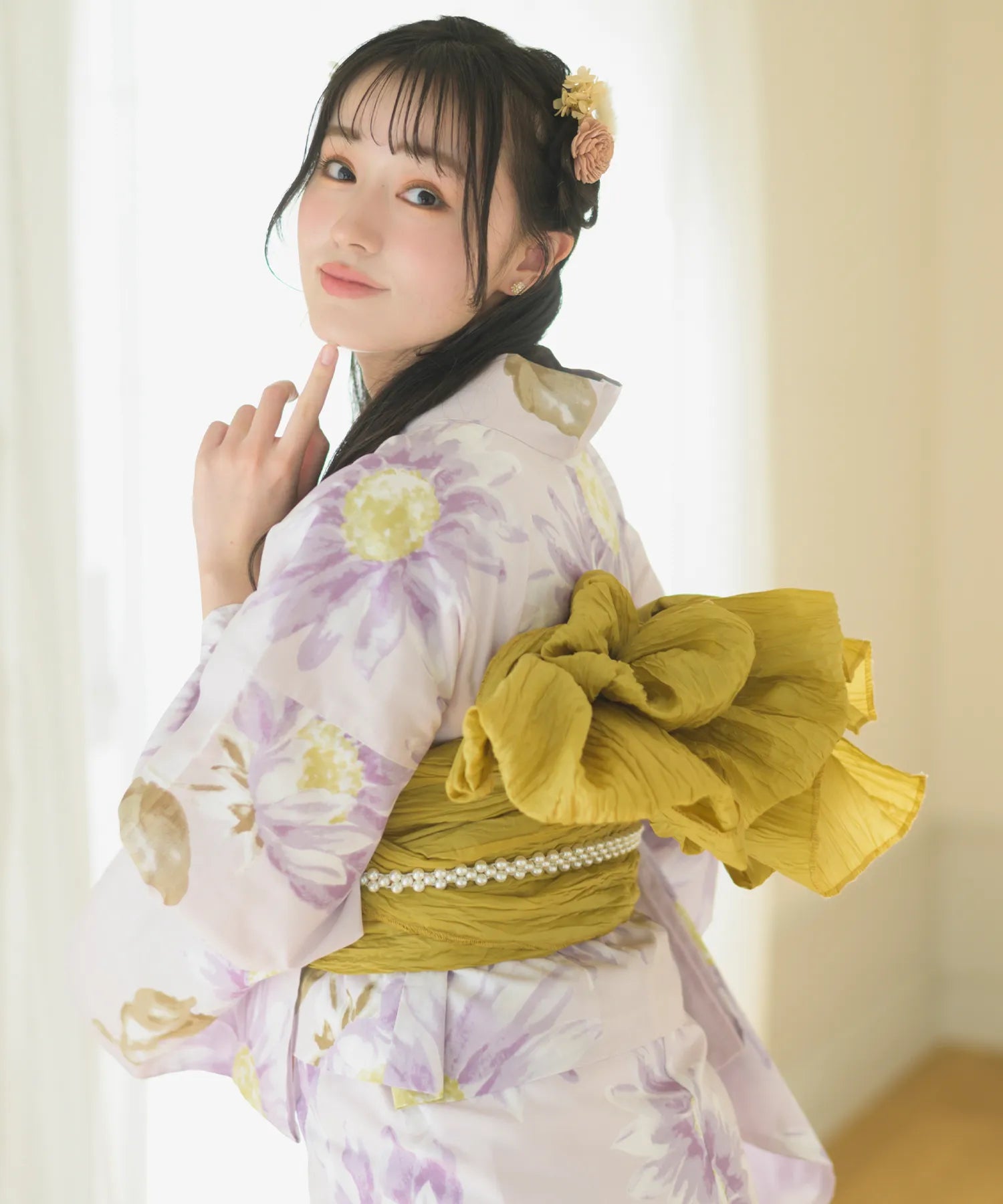 Crinkled heko obi