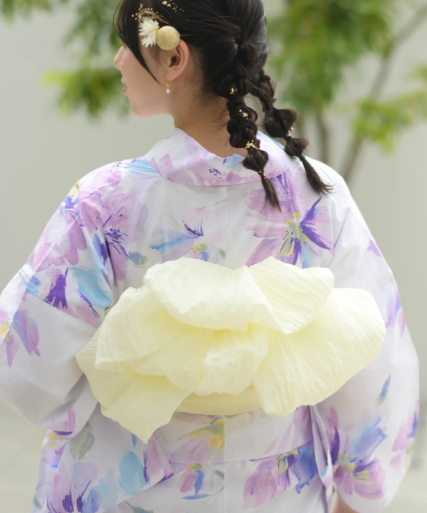 Crinkled heko obi