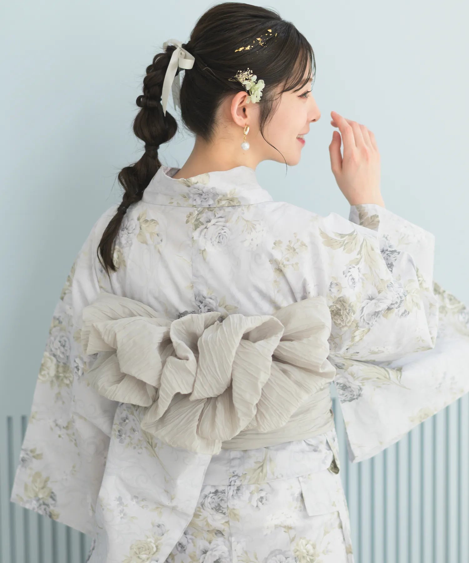 Crinkled heko obi
