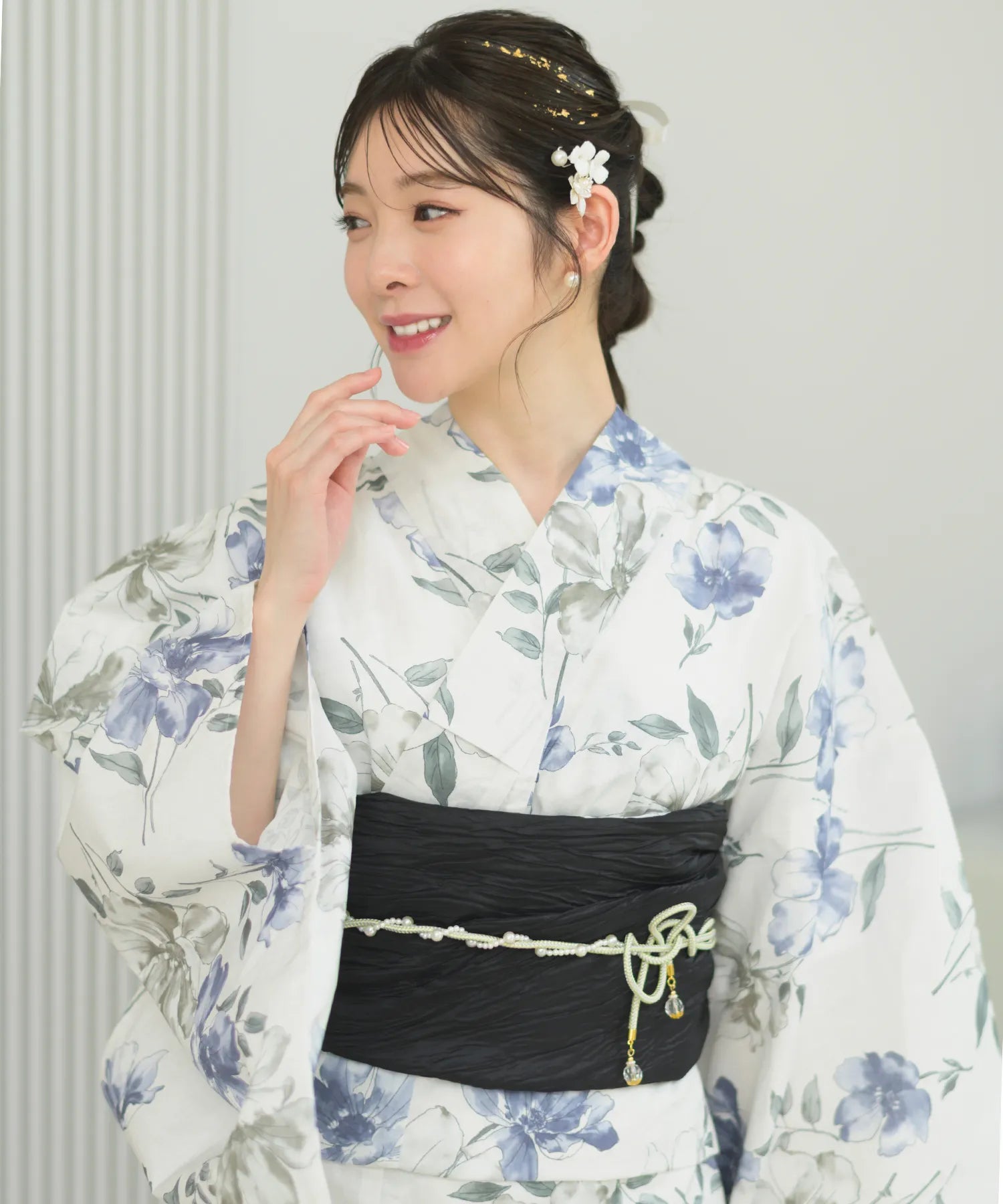 Crinkled heko obi