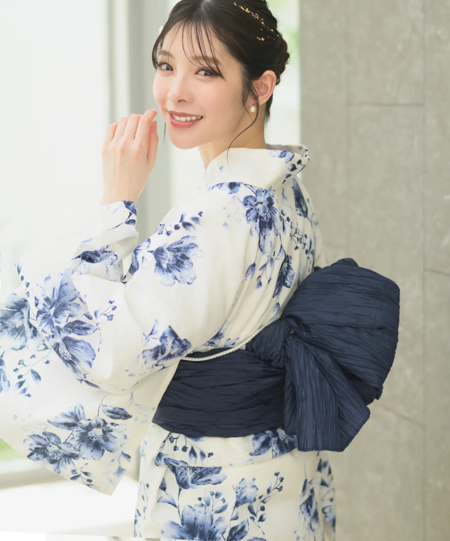 Crinkled heko obi