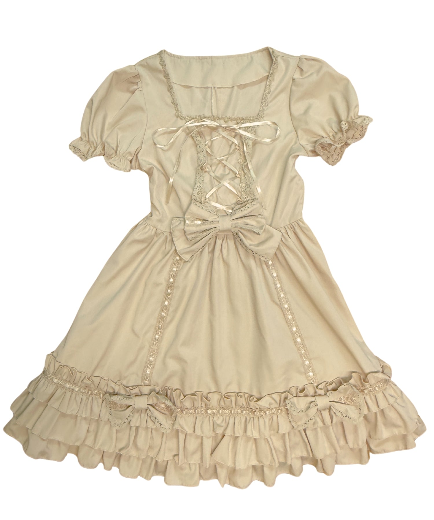3way Royal Doll Dress with Cape and Ribbon 5-piece Set