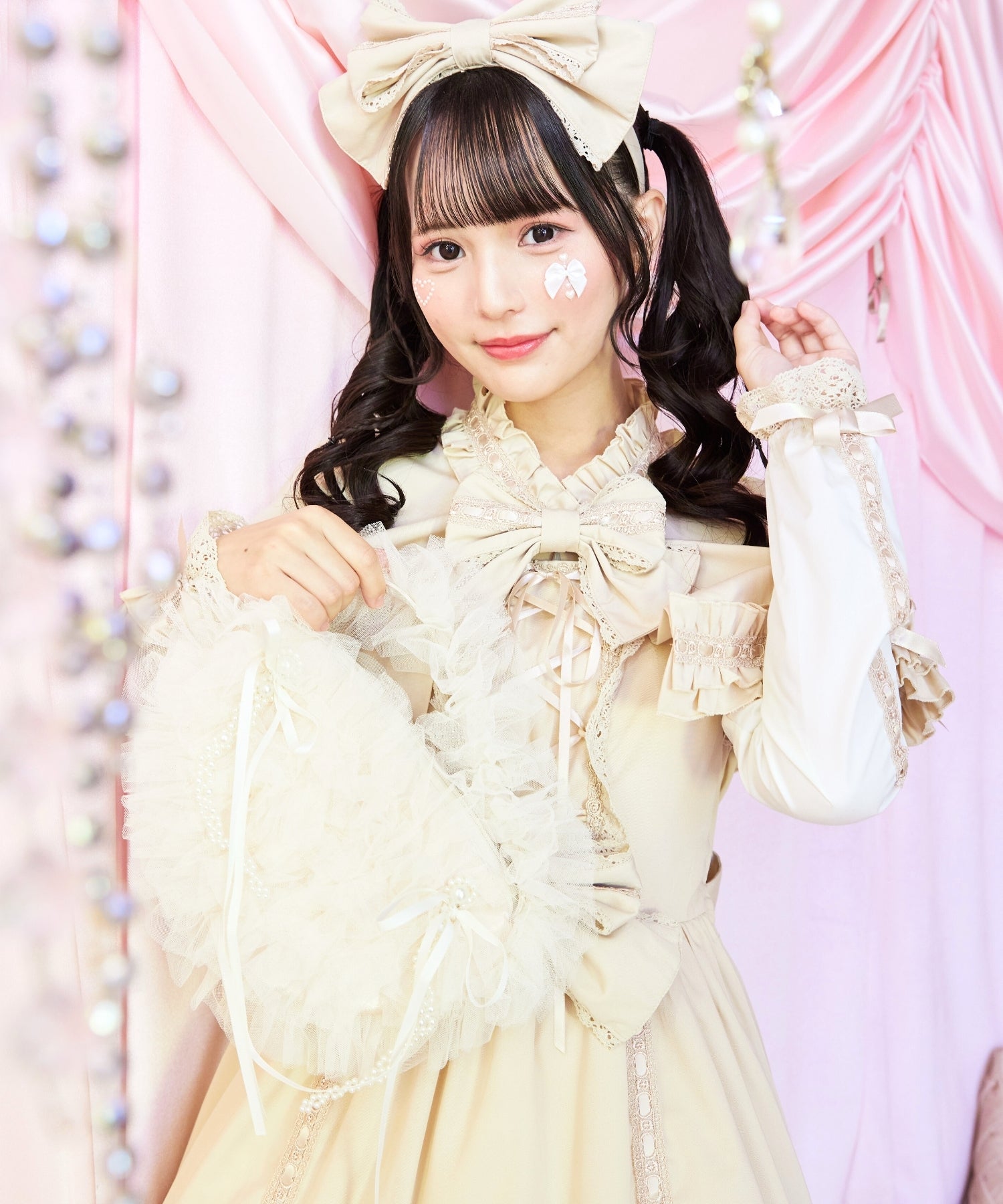 3way Royal Doll Dress with Cape and Ribbon 5-piece Set