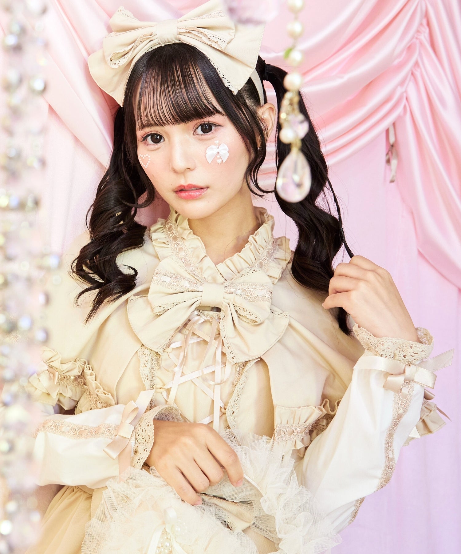 3way Royal Doll Dress with Cape and Ribbon 5-piece Set