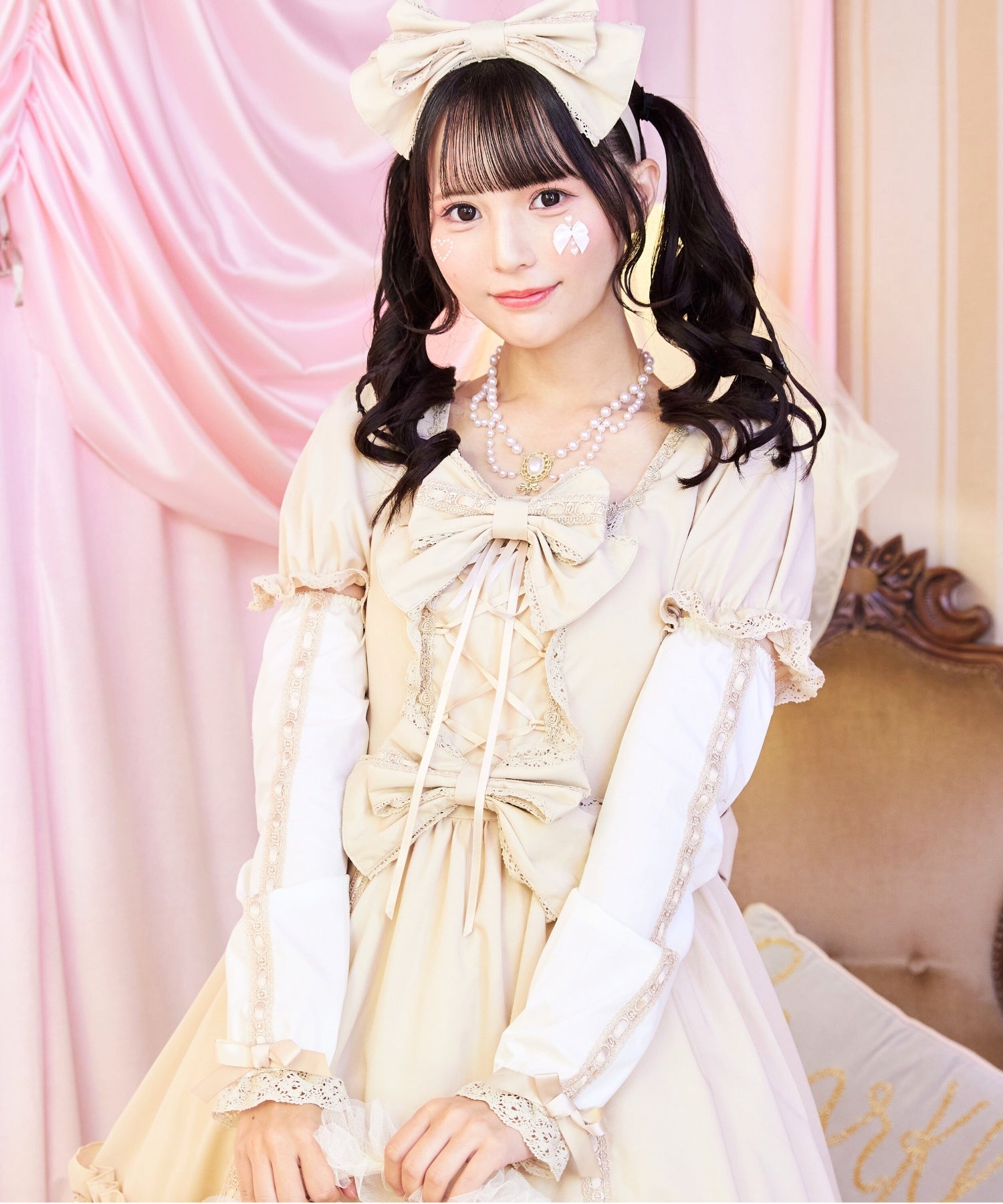 3way Royal Doll Dress with Cape and Ribbon 5-piece Set
