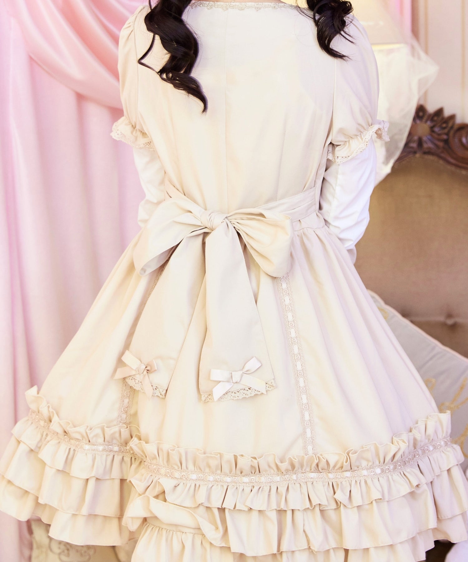 3way Royal Doll Dress with Cape and Ribbon 5-piece Set