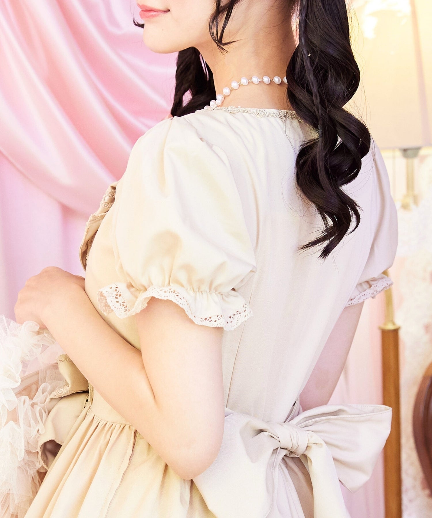 3way Royal Doll Dress with Cape and Ribbon 5-piece Set