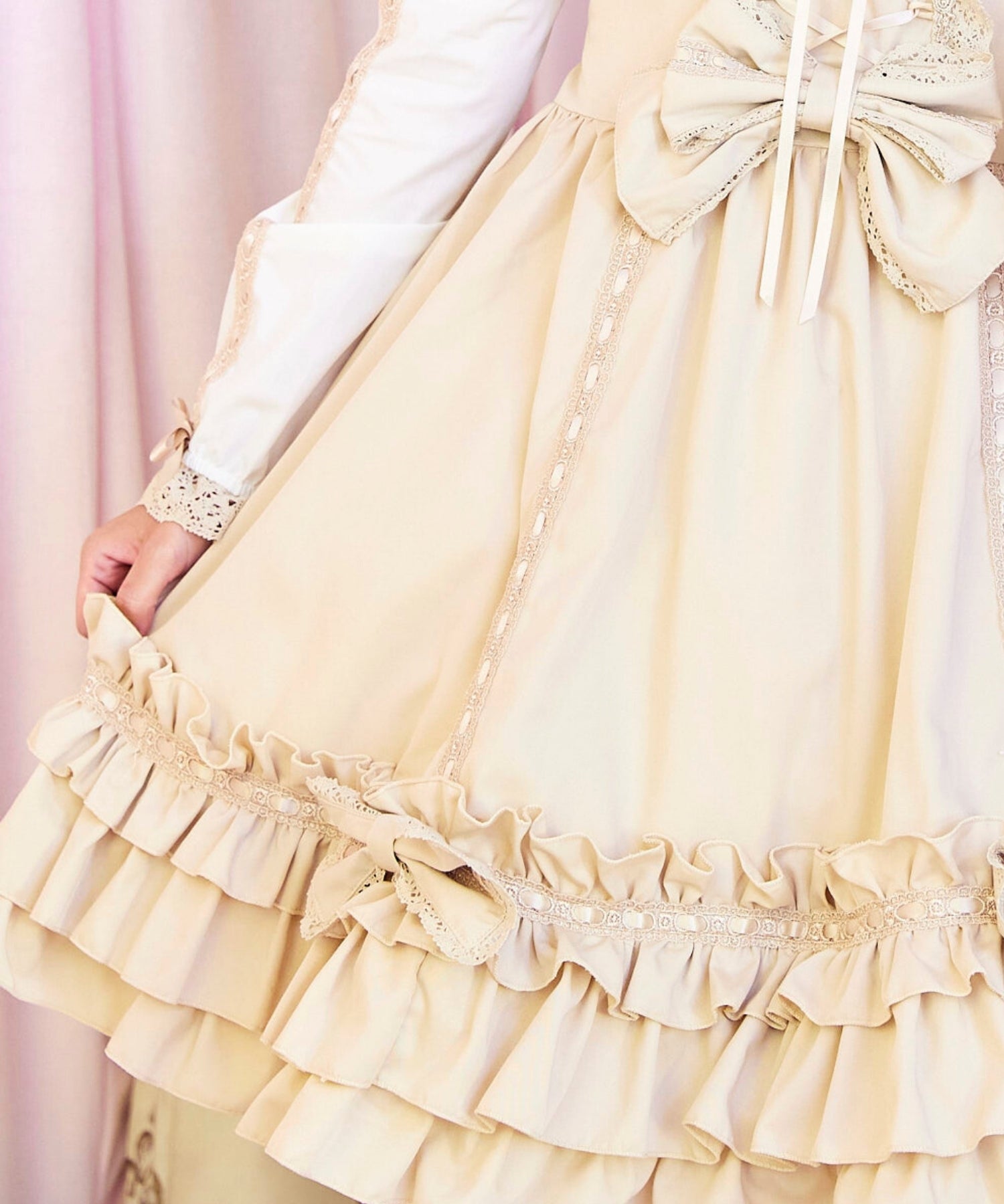 3way Royal Doll Dress with Cape and Ribbon 5-piece Set
