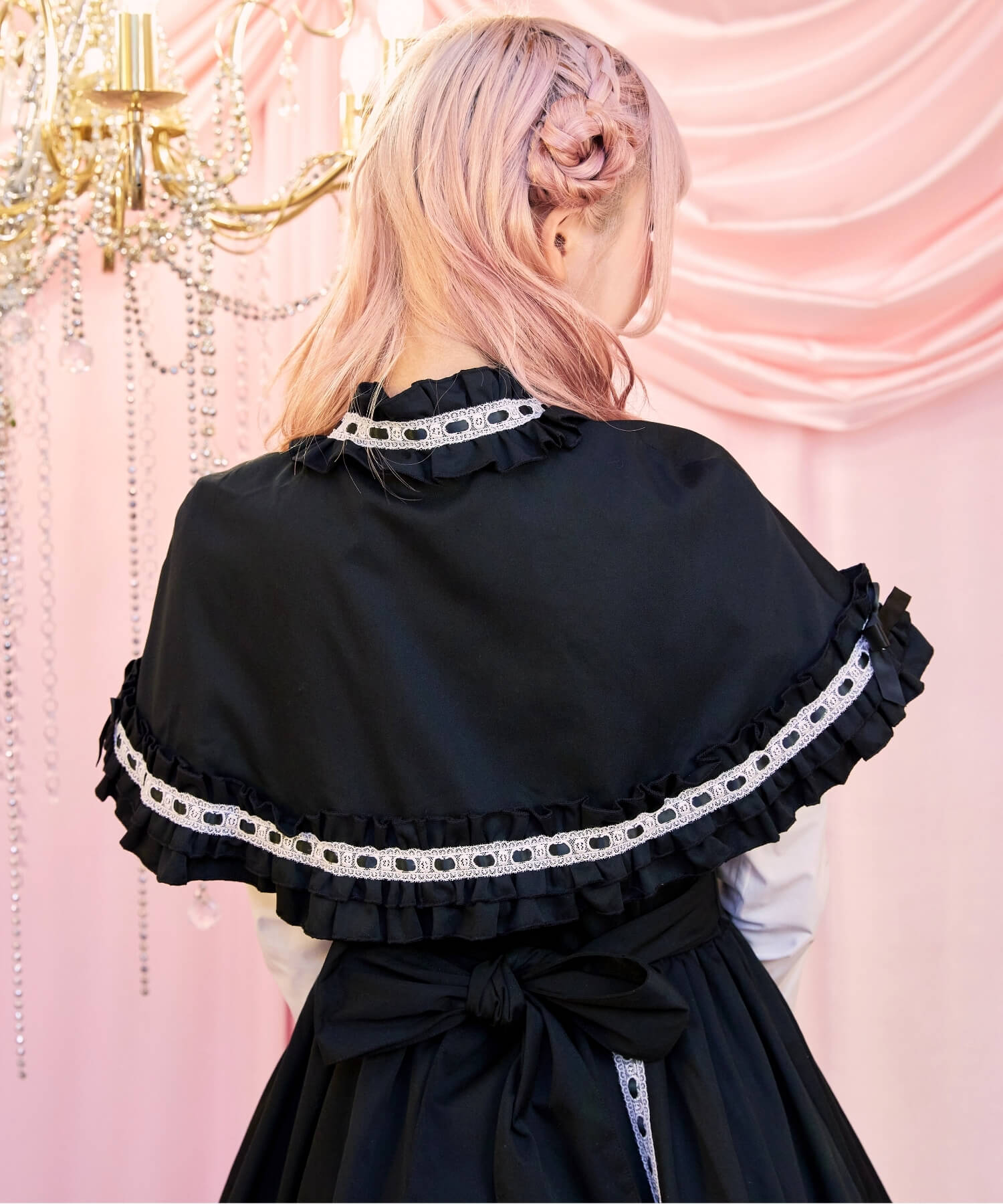 3way Royal Doll Dress with Cape and Ribbon 5-piece Set