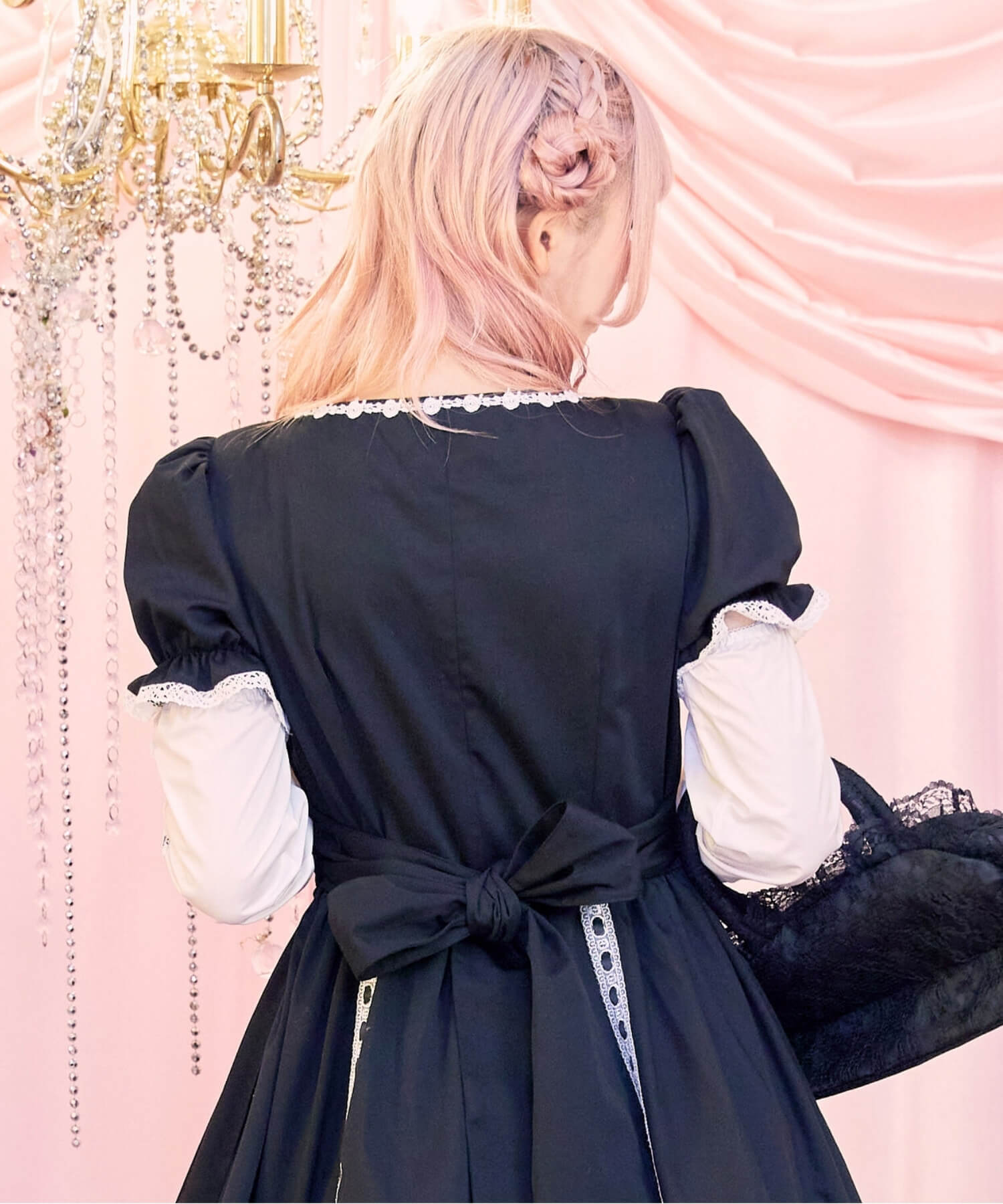 3way Royal Doll Dress with Cape and Ribbon 5-piece Set