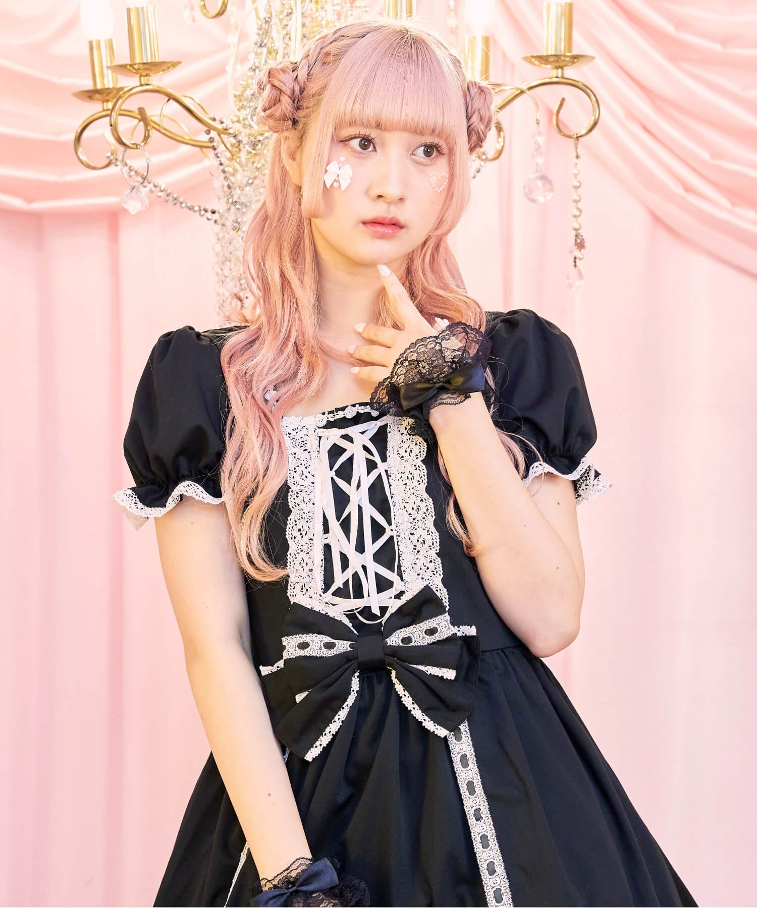 3way Royal Doll Dress with Cape and Ribbon 5-piece Set