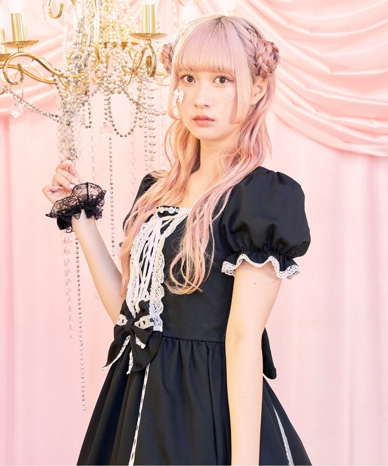 3way Royal Doll Dress with Cape and Ribbon 5-piece Set