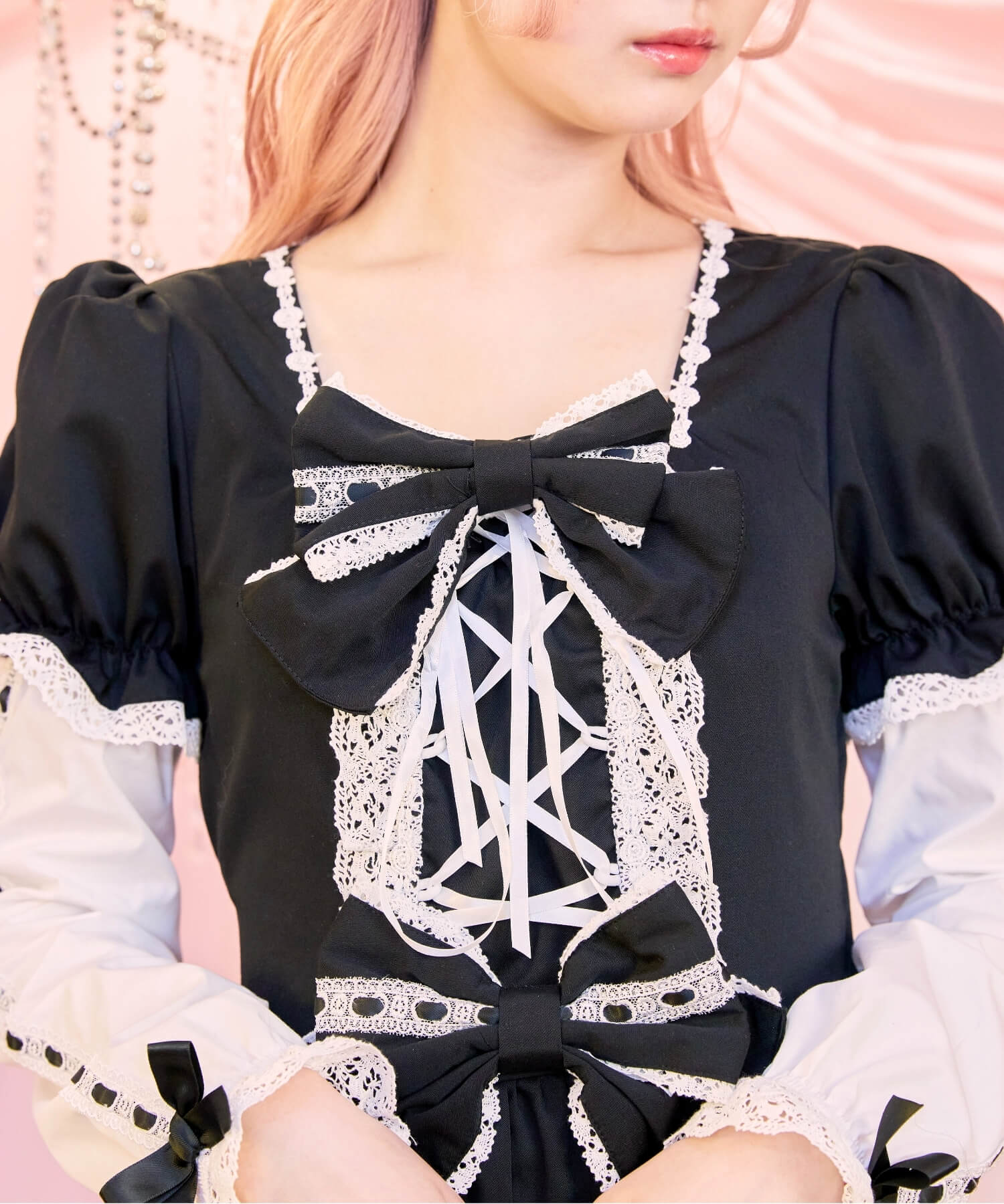 3way Royal Doll Dress with Cape and Ribbon 5-piece Set