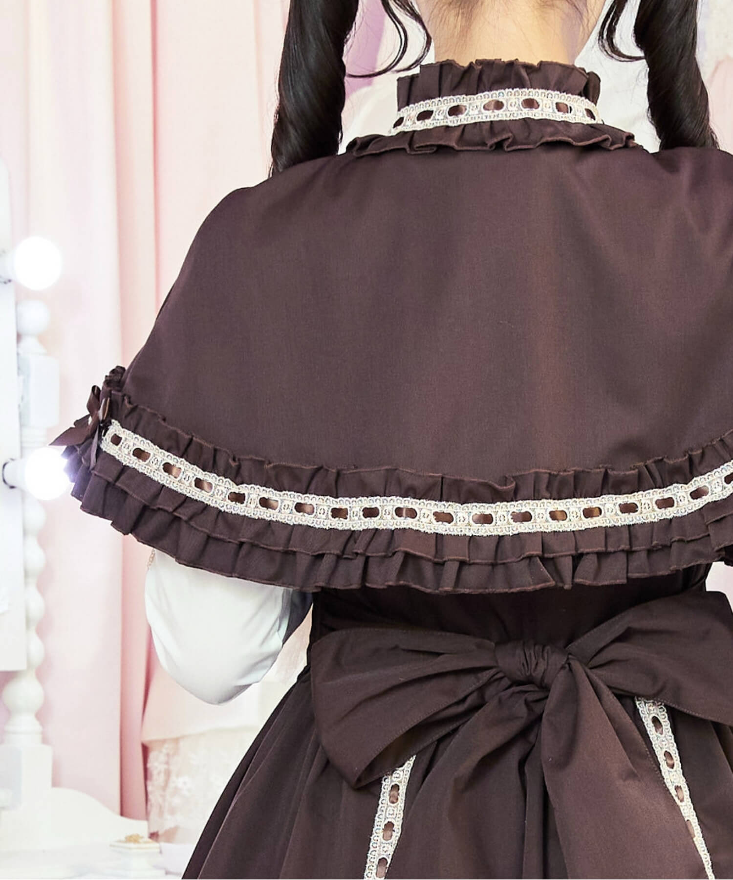 3way Royal Doll Dress with Cape and Ribbon 5-piece Set