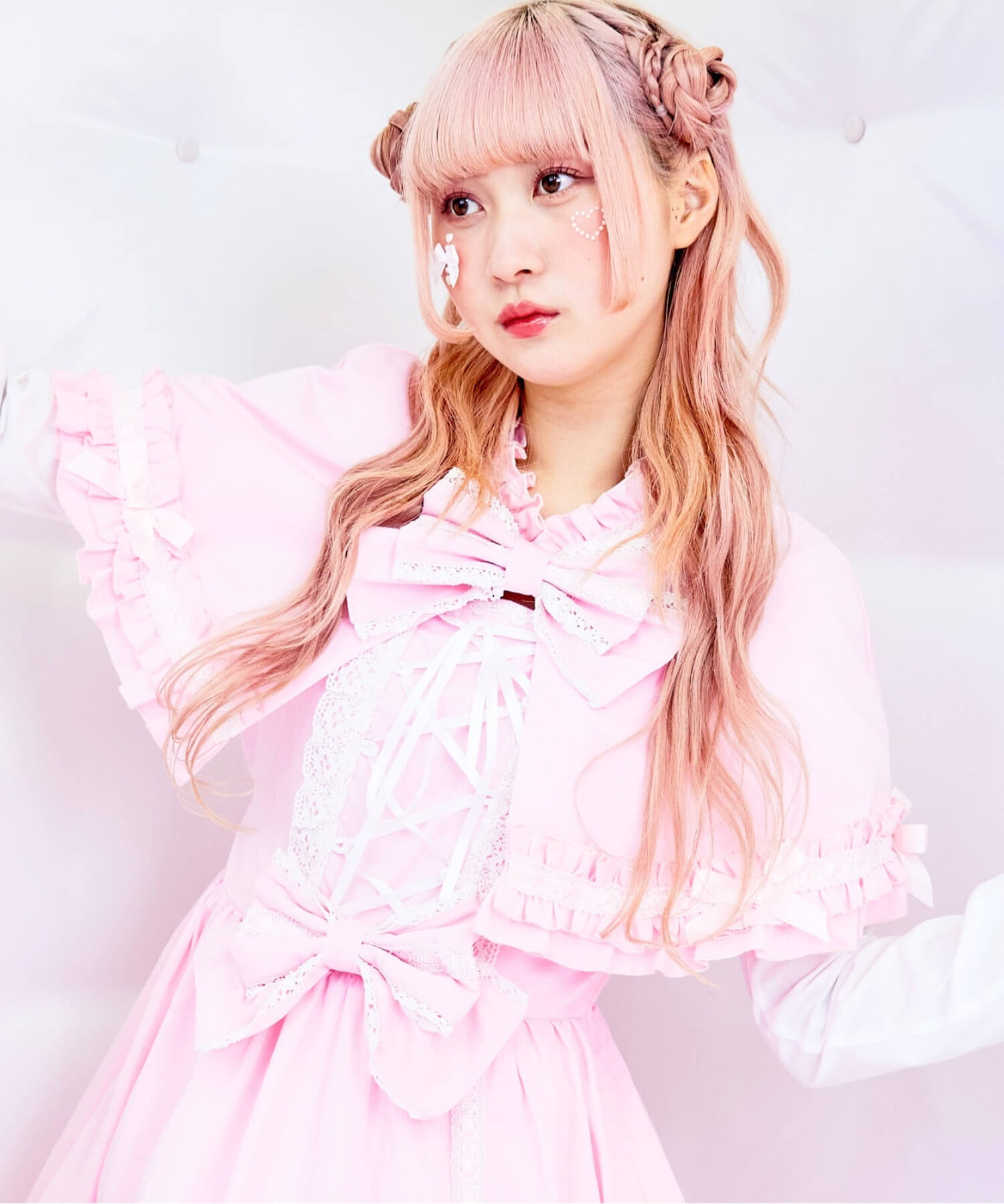 3way Royal Doll Dress with Cape and Ribbon 5-piece Set