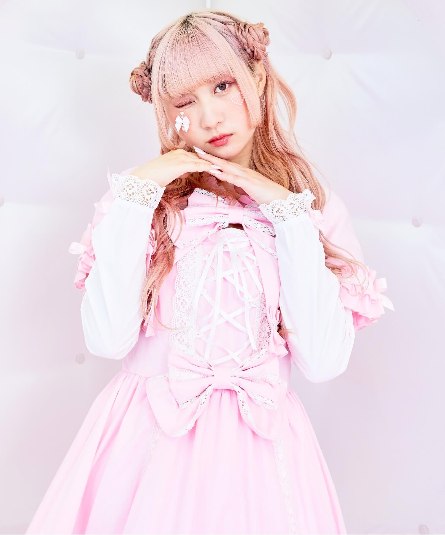 3way Royal Doll Dress with Cape and Ribbon 5-piece Set
