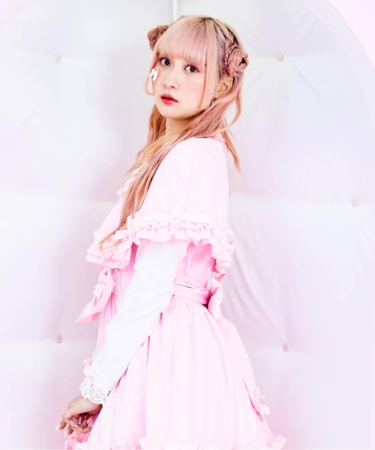3way Royal Doll Dress with Cape and Ribbon 5-piece Set