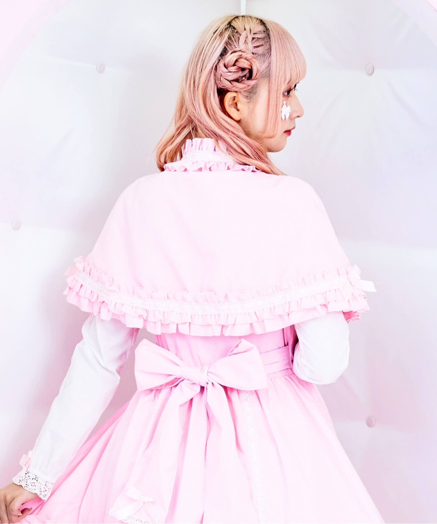 3way Royal Doll Dress with Cape and Ribbon 5-piece Set