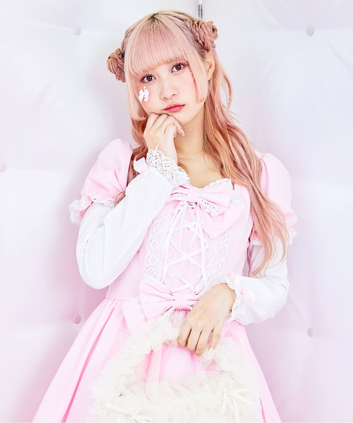 3way Royal Doll Dress with Cape and Ribbon 5-piece Set