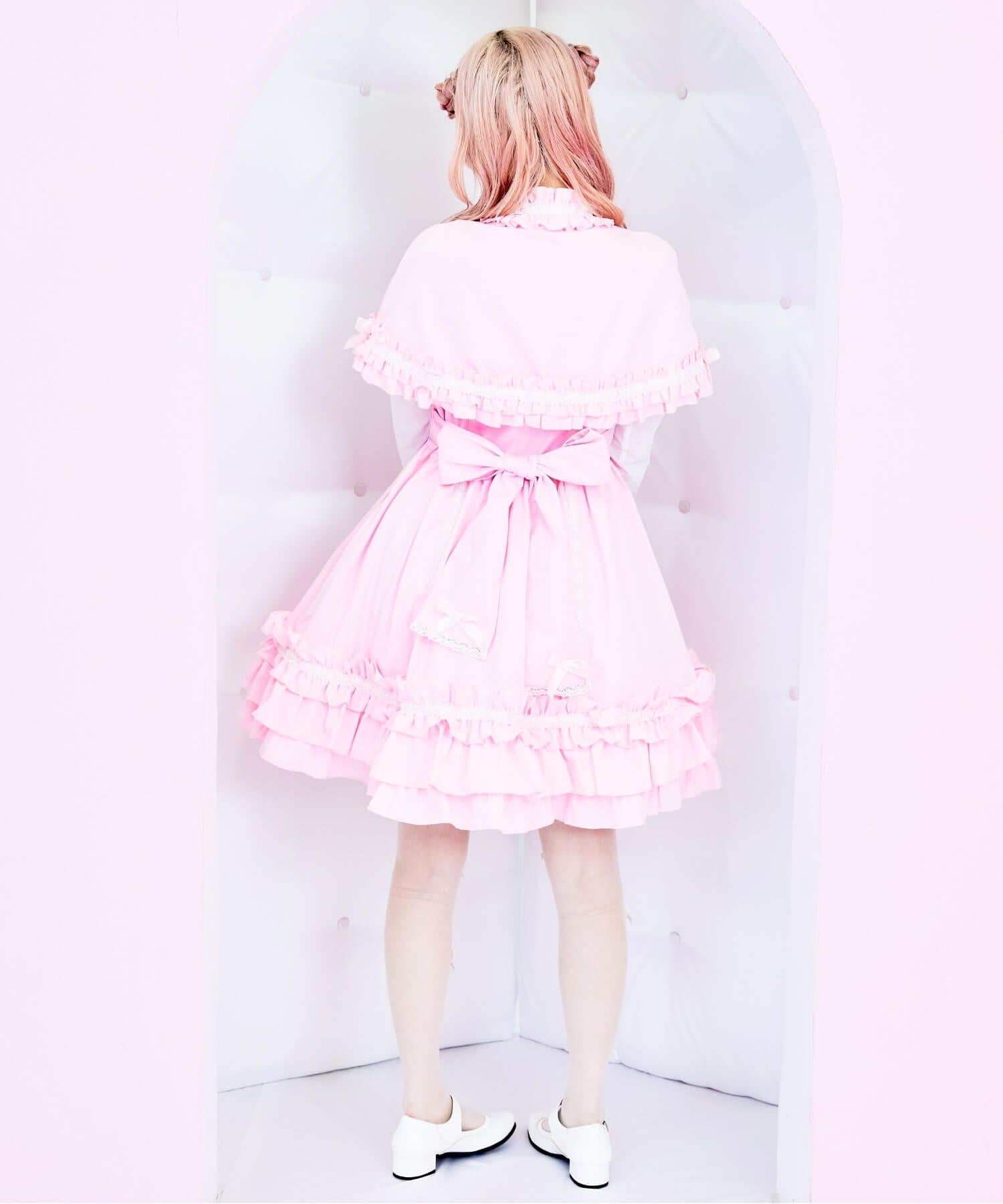 3way Royal Doll Dress with Cape and Ribbon 5-piece Set