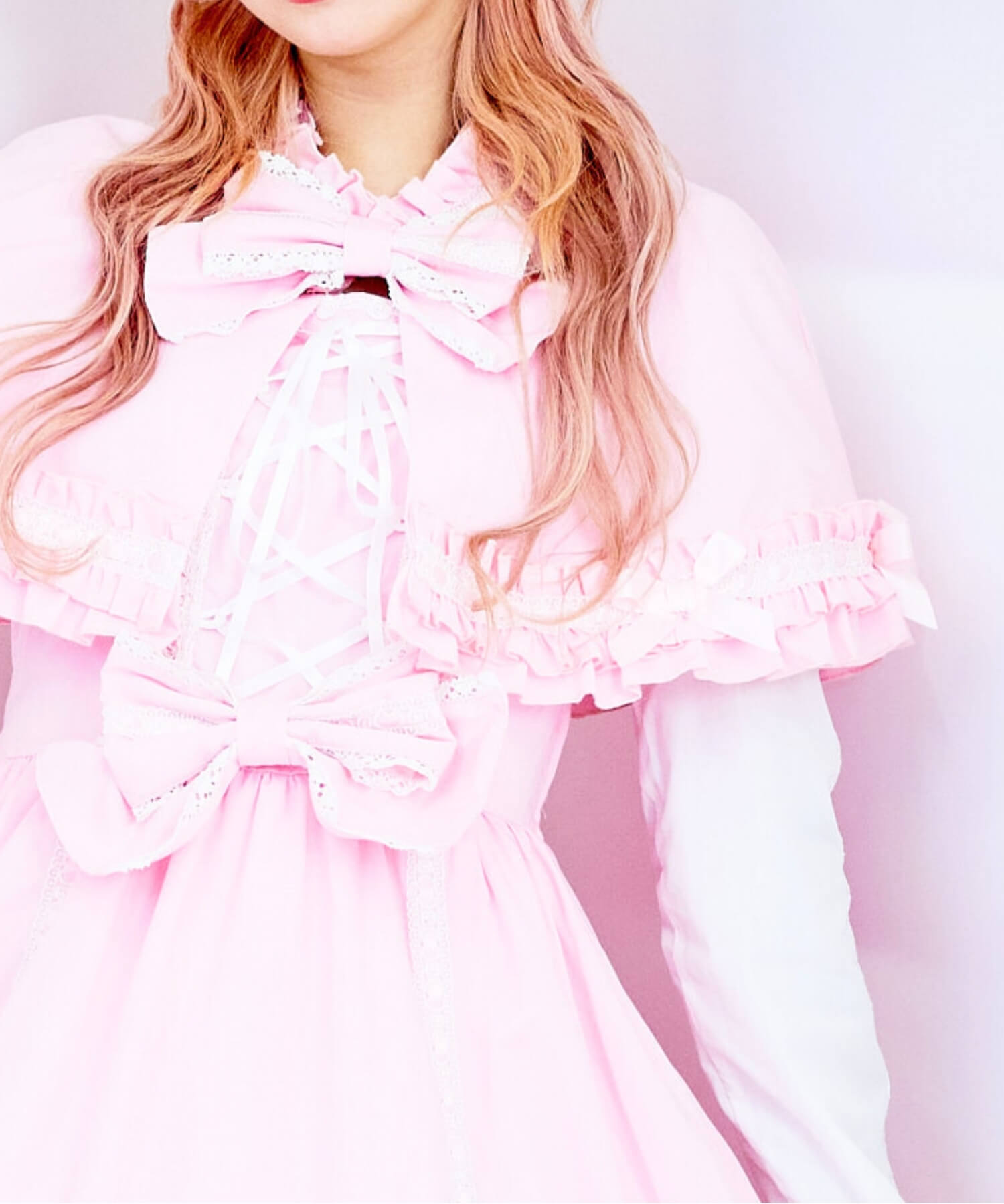3way Royal Doll Dress with Cape and Ribbon 5-piece Set