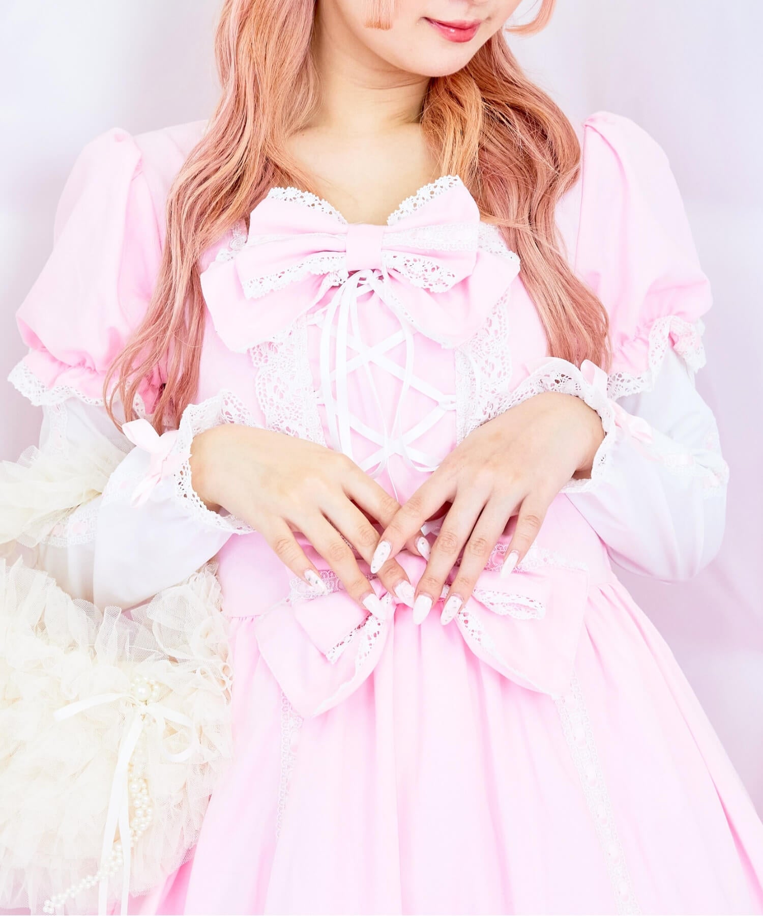 3way Royal Doll Dress with Cape and Ribbon 5-piece Set