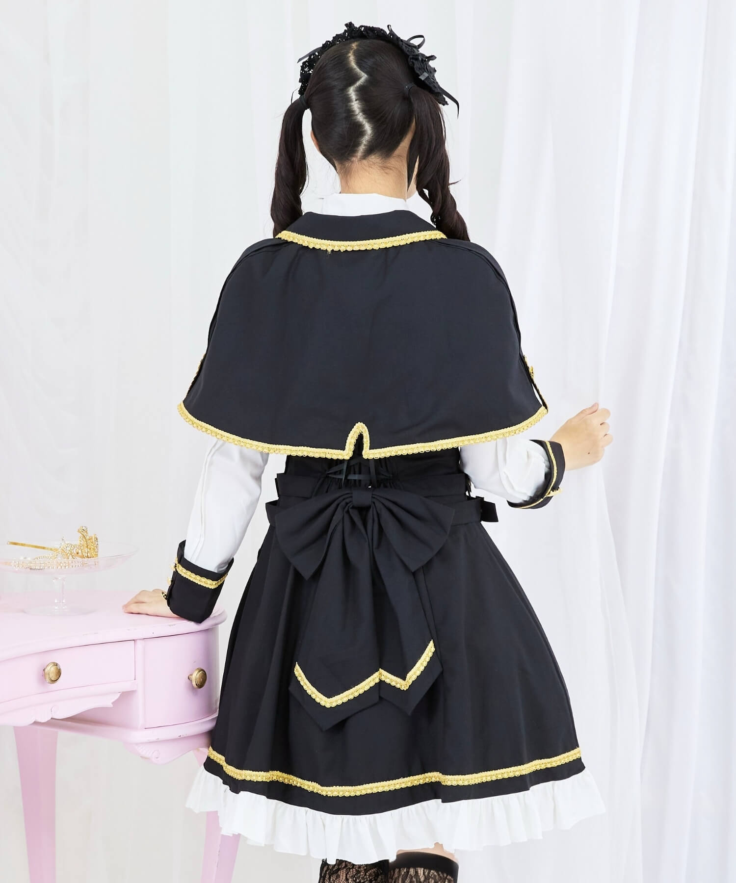 3way Gold Chain Punk Jumper Skirt 8-piece Set