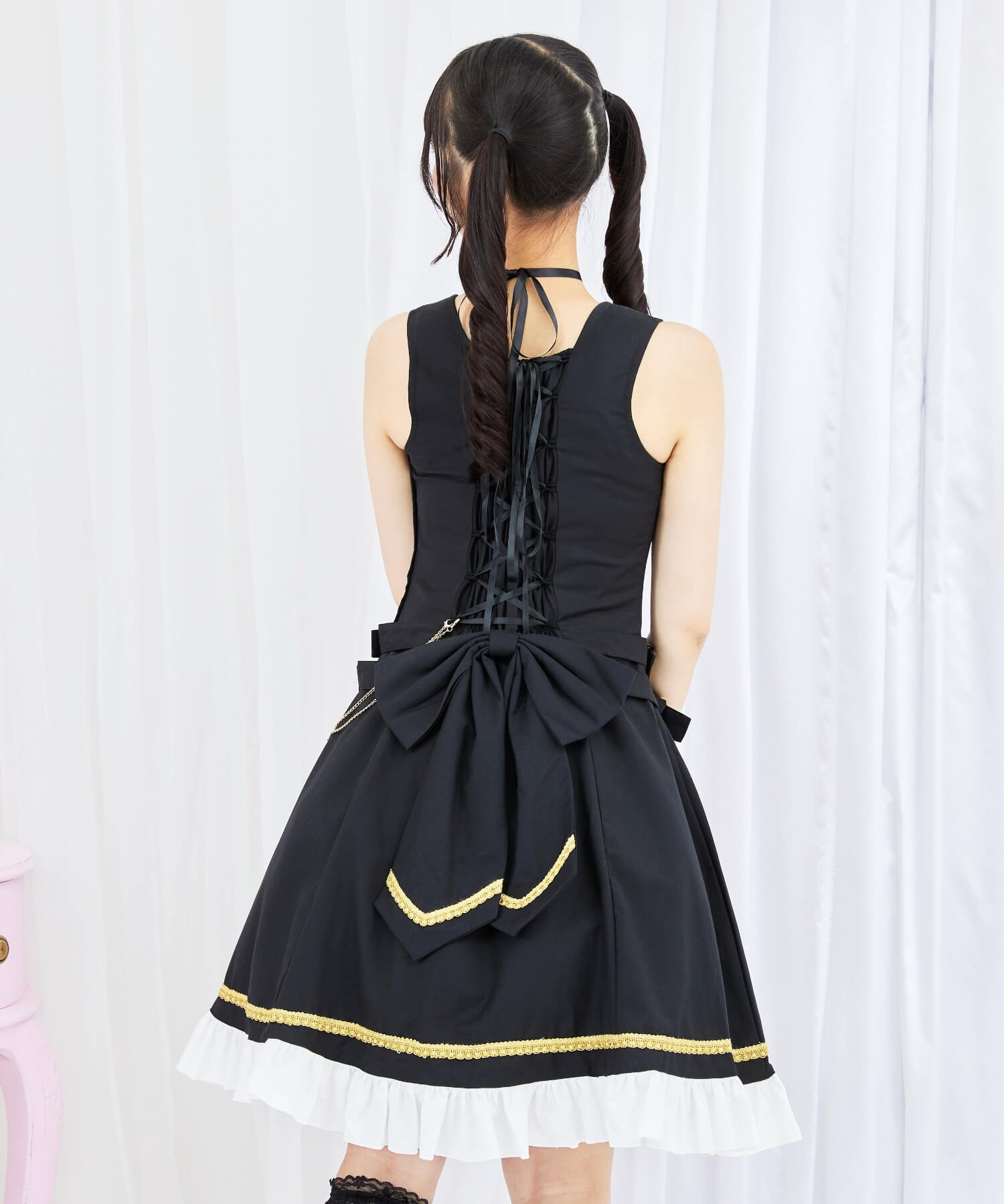 3way Gold Chain Punk Jumper Skirt 8-piece Set