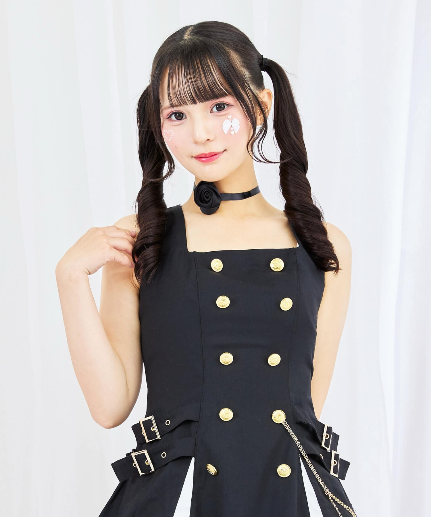 3way Gold Chain Punk Jumper Skirt 8-piece Set
