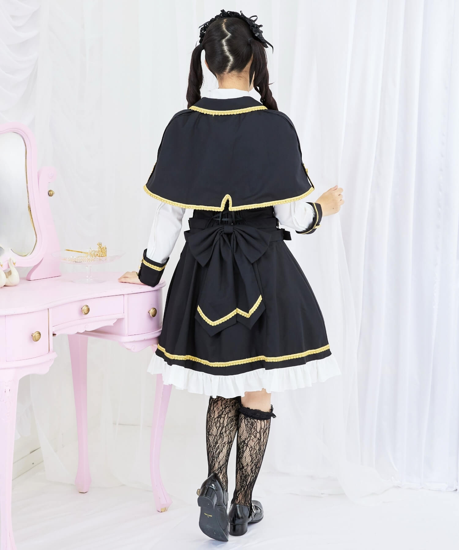 3way Gold Chain Punk Jumper Skirt 8-piece Set