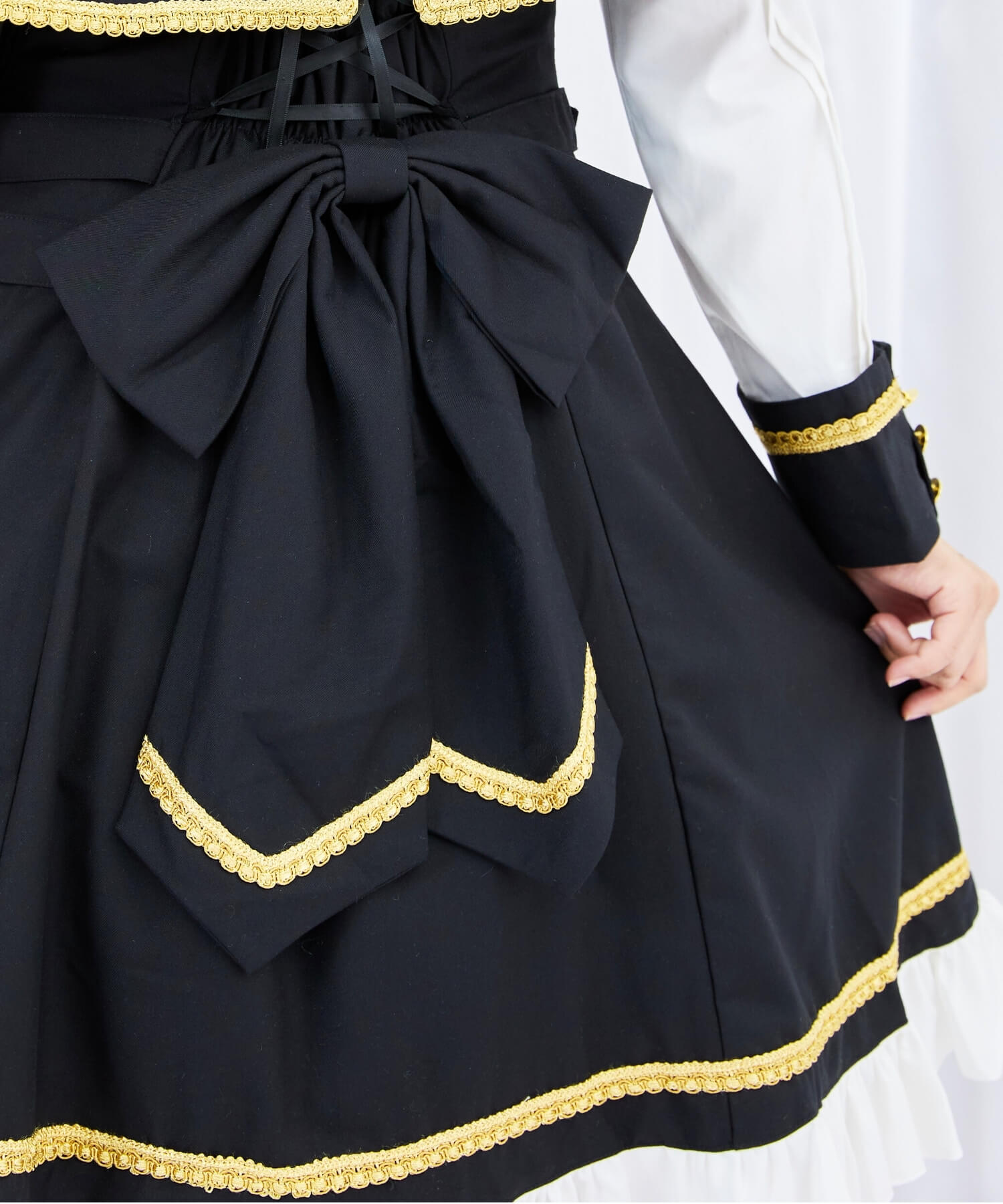 3way Gold Chain Punk Jumper Skirt 8-piece Set