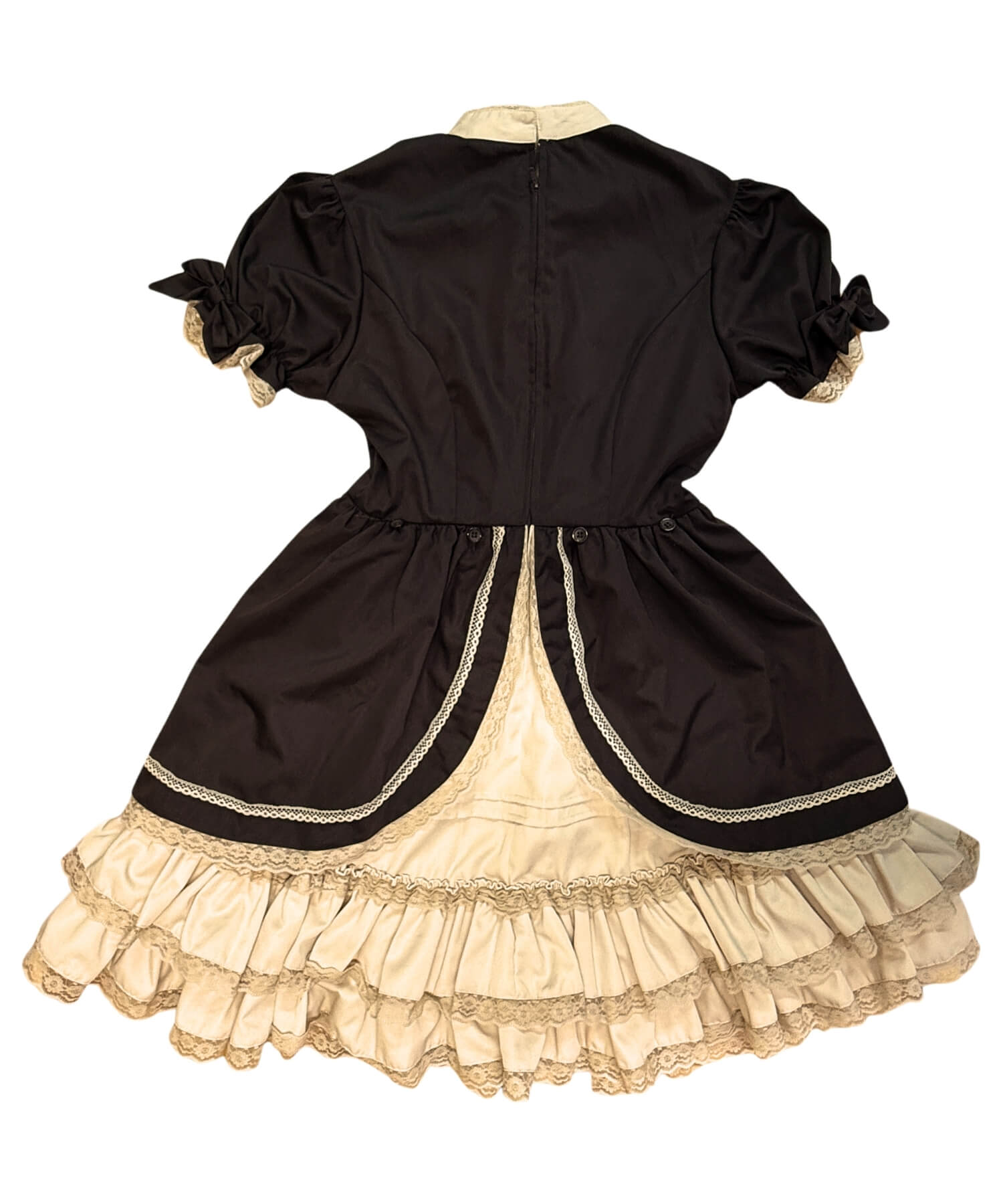 2way scallop frill princess sleeve dress 3-piece set