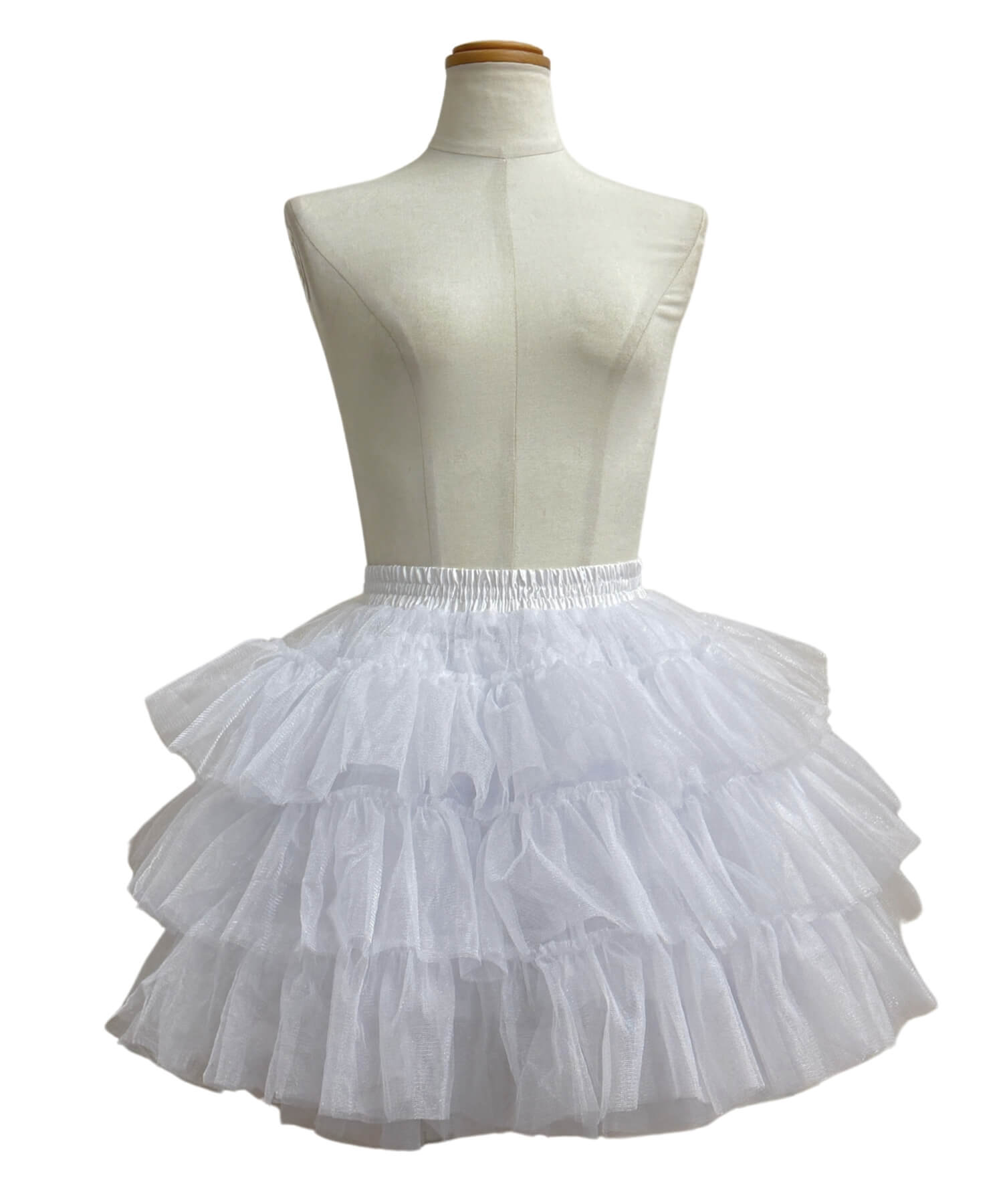 3-tiered ruffled layered tulle pannier