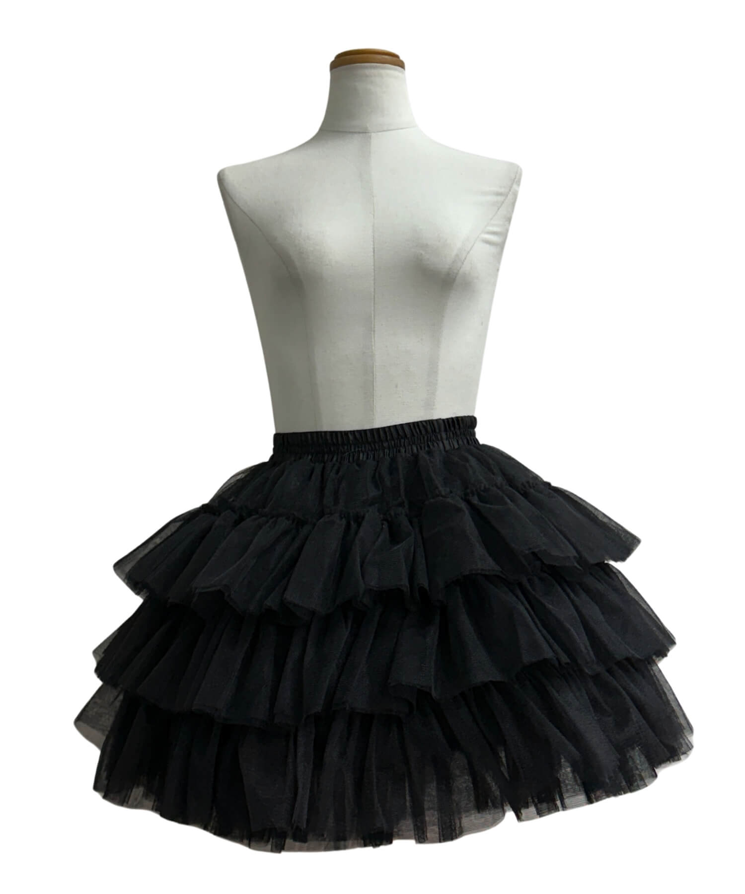 3-tiered ruffled layered tulle pannier