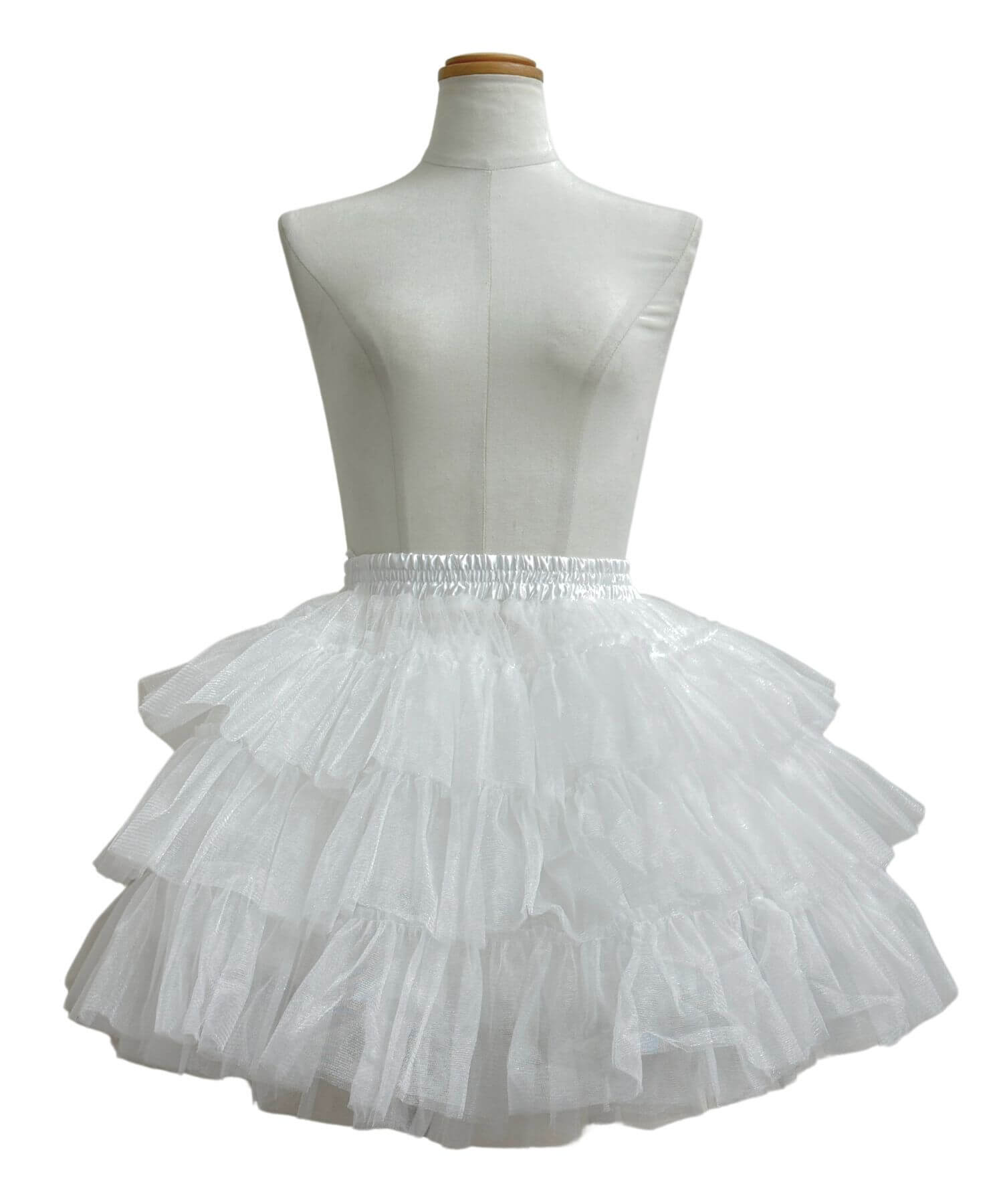 3-tiered ruffled layered tulle pannier