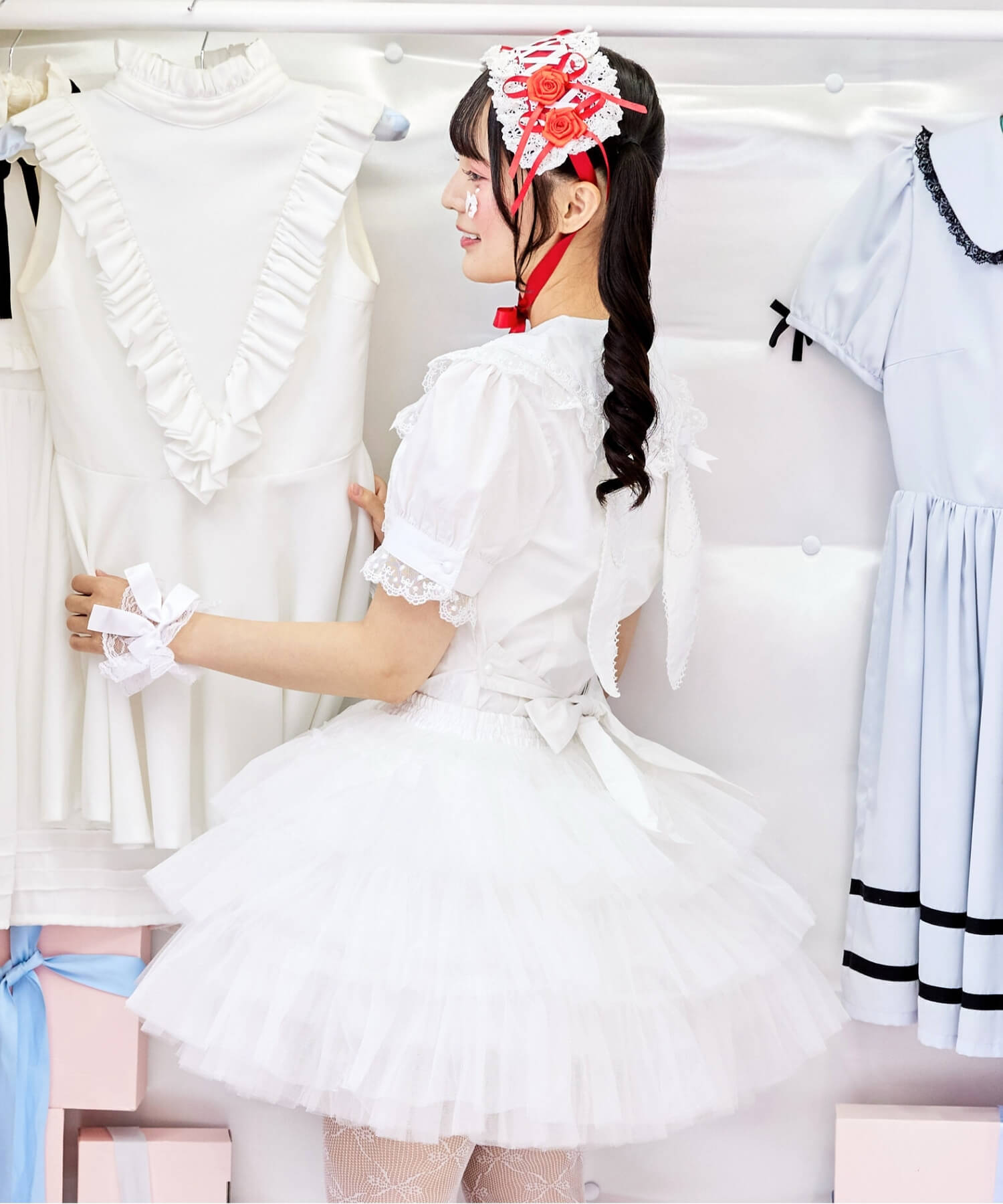 3-tiered ruffled layered tulle pannier