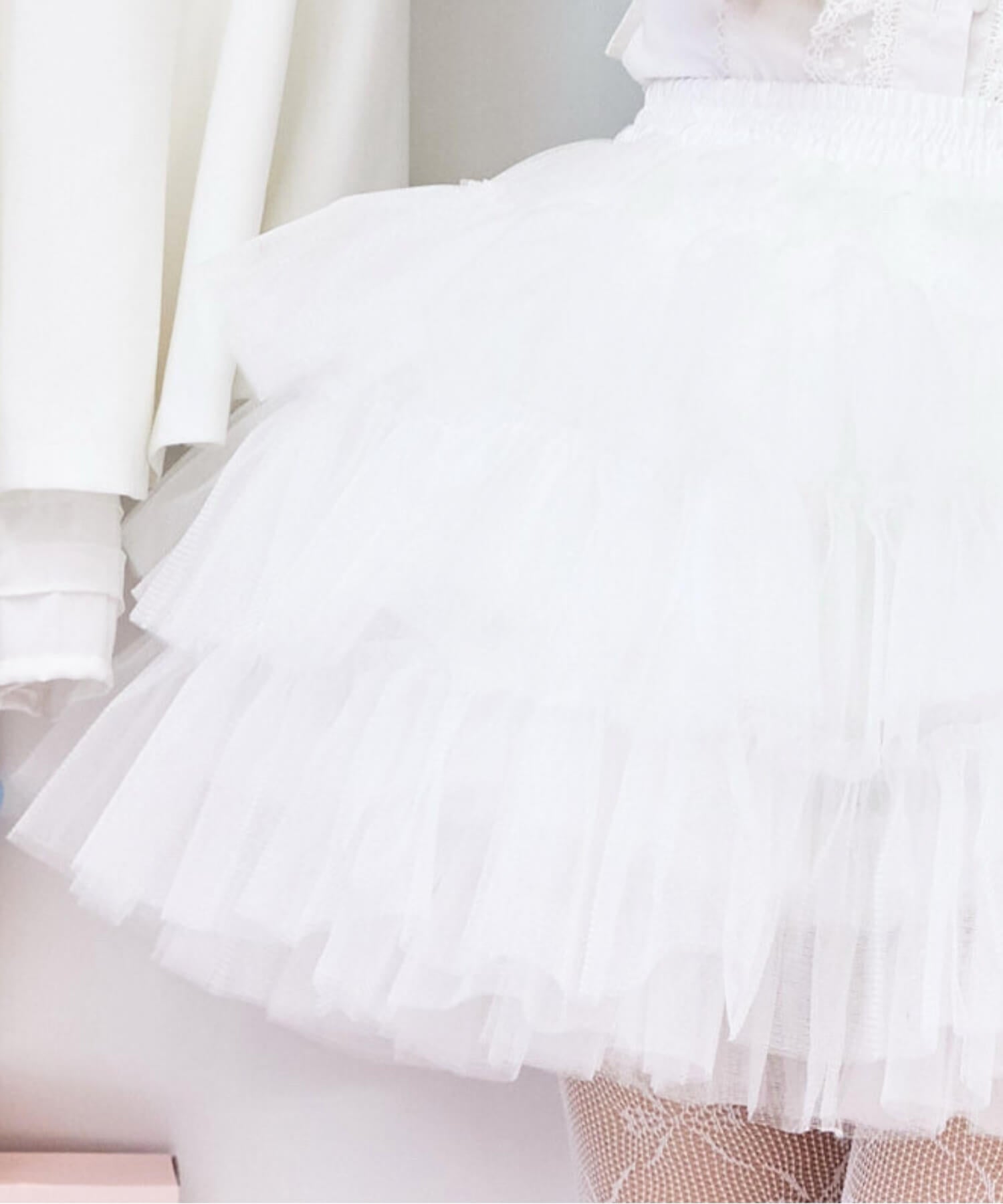 3-tiered ruffled layered tulle pannier